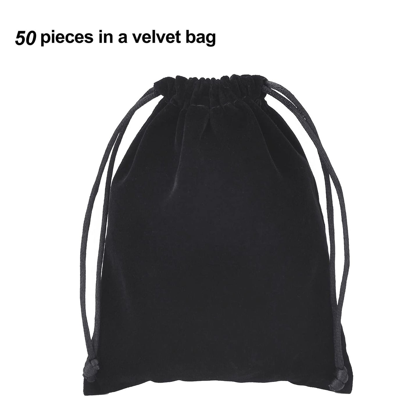 50 Pieces Mixed Stone Beads Crystal Stone Pendants Quartz Charms with Storage Bag for Jewelry Making (Irregular Style)