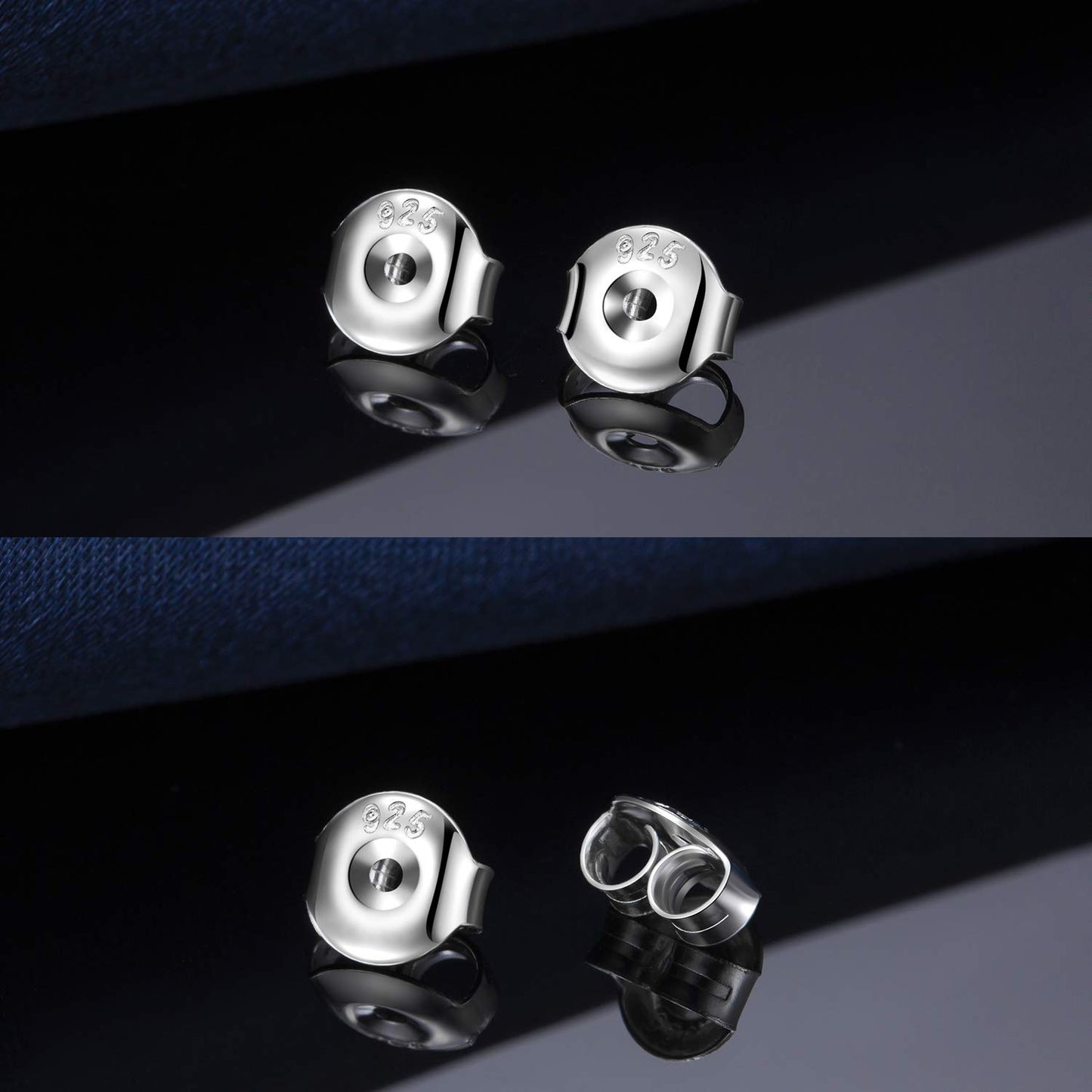 DELECOE 14K Gold Plated Earring Backs Replacements, 925 Sterling Silver Hypoallergenic Secure Gold Earring Backs Locking for Studs Earrings