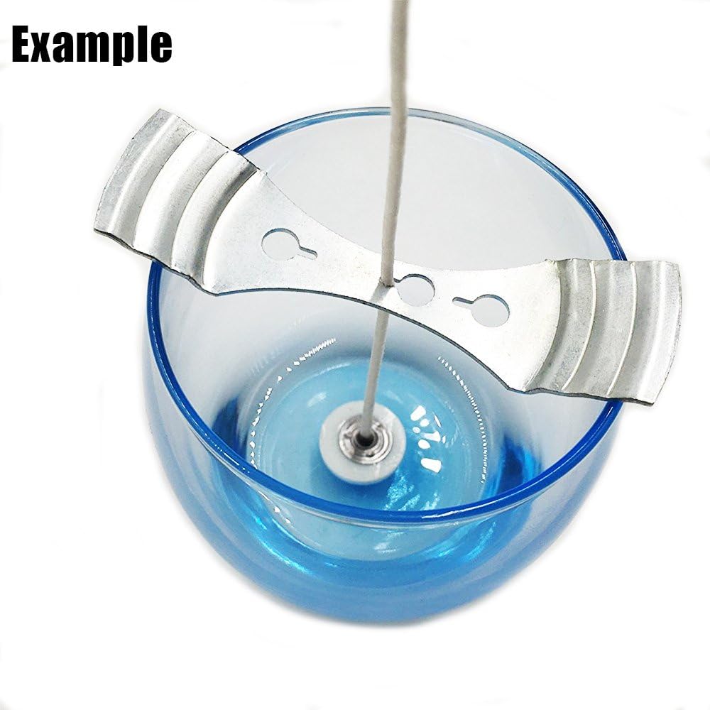 EricX Light 8 inch Candle Wick with Candle Wick Stickers and Candle Wick Centering Device,60 pcs for Candle Making
