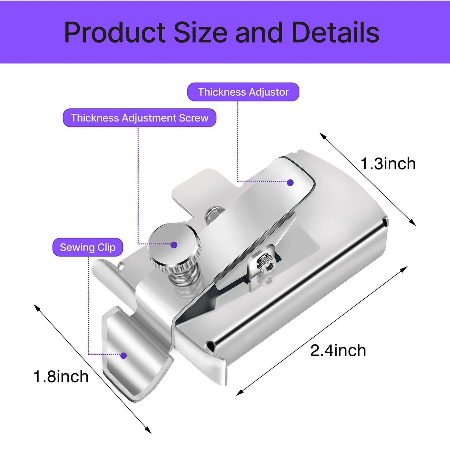 Magnetic Seam Guide for Sewing Machine,Guide Sewing Foot,Hem Guide,WENICE Sewing Machine Accessories 1Pcs
