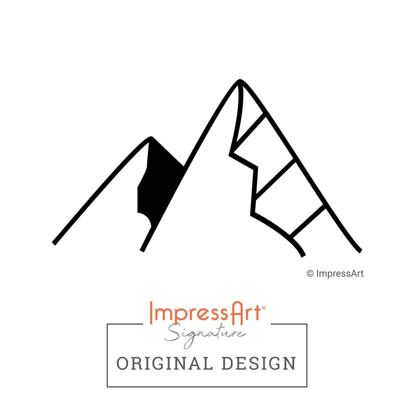 ImpressArt - Mountains Metal Stamp for DIY Custom & Handmade Jewelry, Crafts and Nature Projects (6mm)