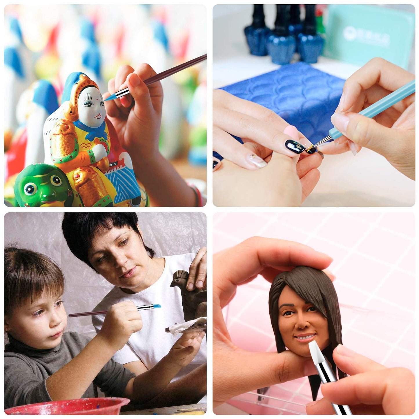 10Pcs Silicone Clay Sculpting Tool, Modeling Dotting Tool& Pottery Craft use for DIY Handicraft,silicone tool,silicone sculpting tools