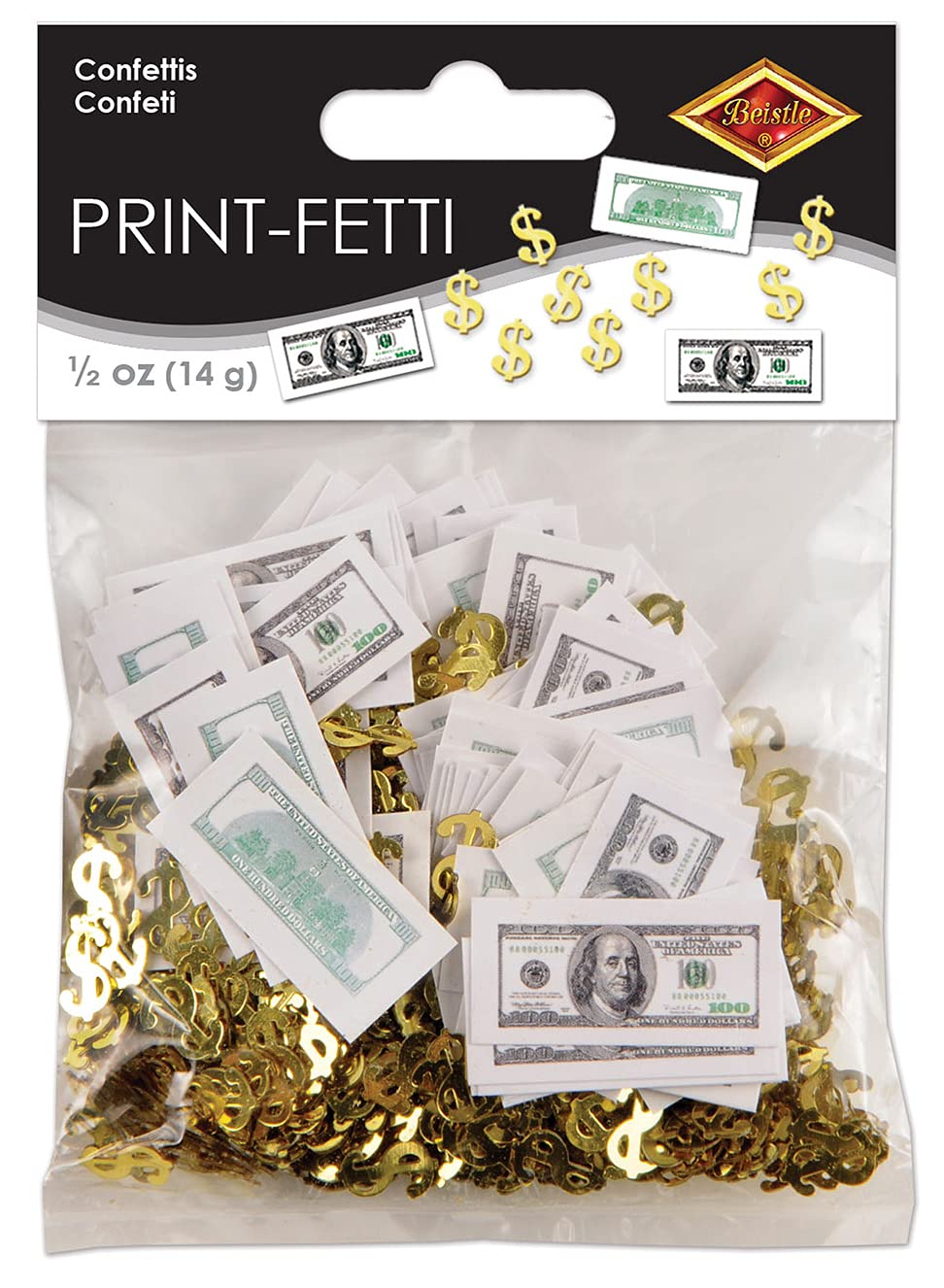 Big Bucks Print-Fetti Party Accessory (1 count) (.5 Oz/Pkg)