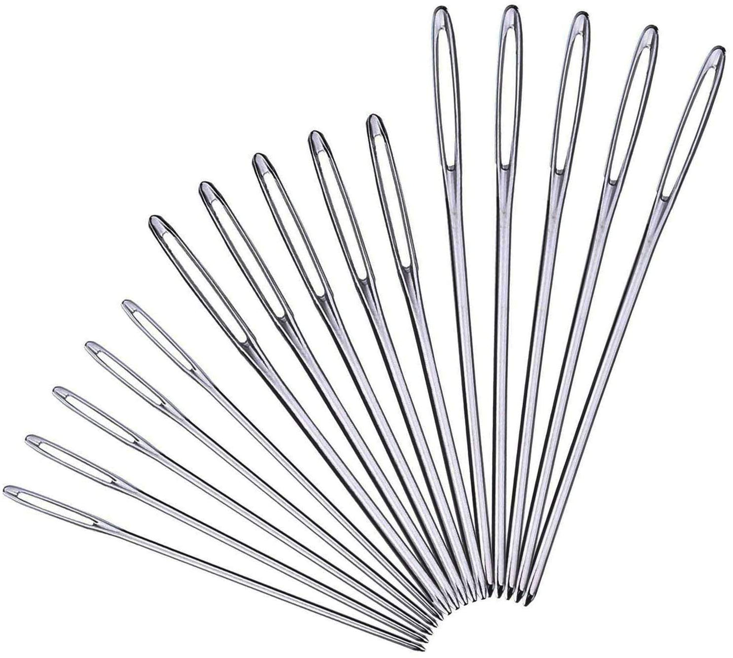 Large Eye Blunt Needles,15 Pieces Stainless Steel darning Needles for Yarn,Yarn Knitting Needles, Knitting and Crochet Supplies