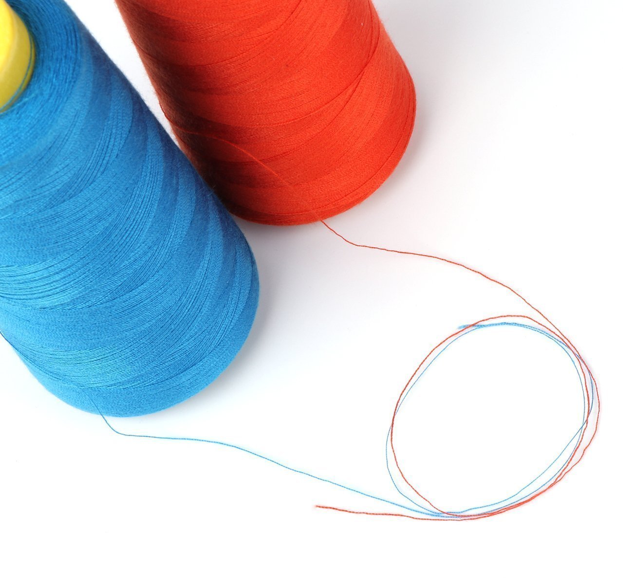 4-Pack Aquamarine All Purpose Sewing Thread Cones (6000 Yards Each) of High Tensile Polyester Thread Spools for Sewing, Quilting, Serger Machines, Overlock, Merrow & Hand Embroidery