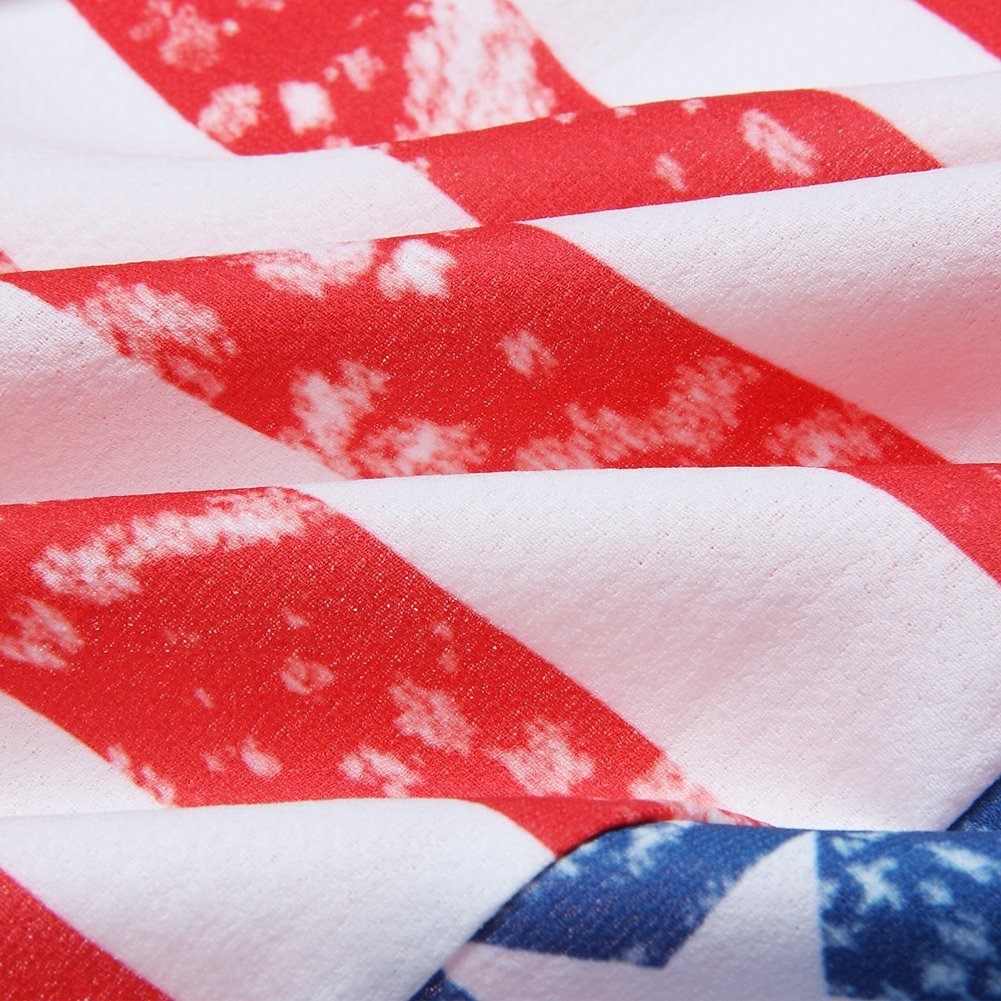 Askwind 4th of July Women's American Flag Print Kimono Cover Up Tops Shirt (A1)