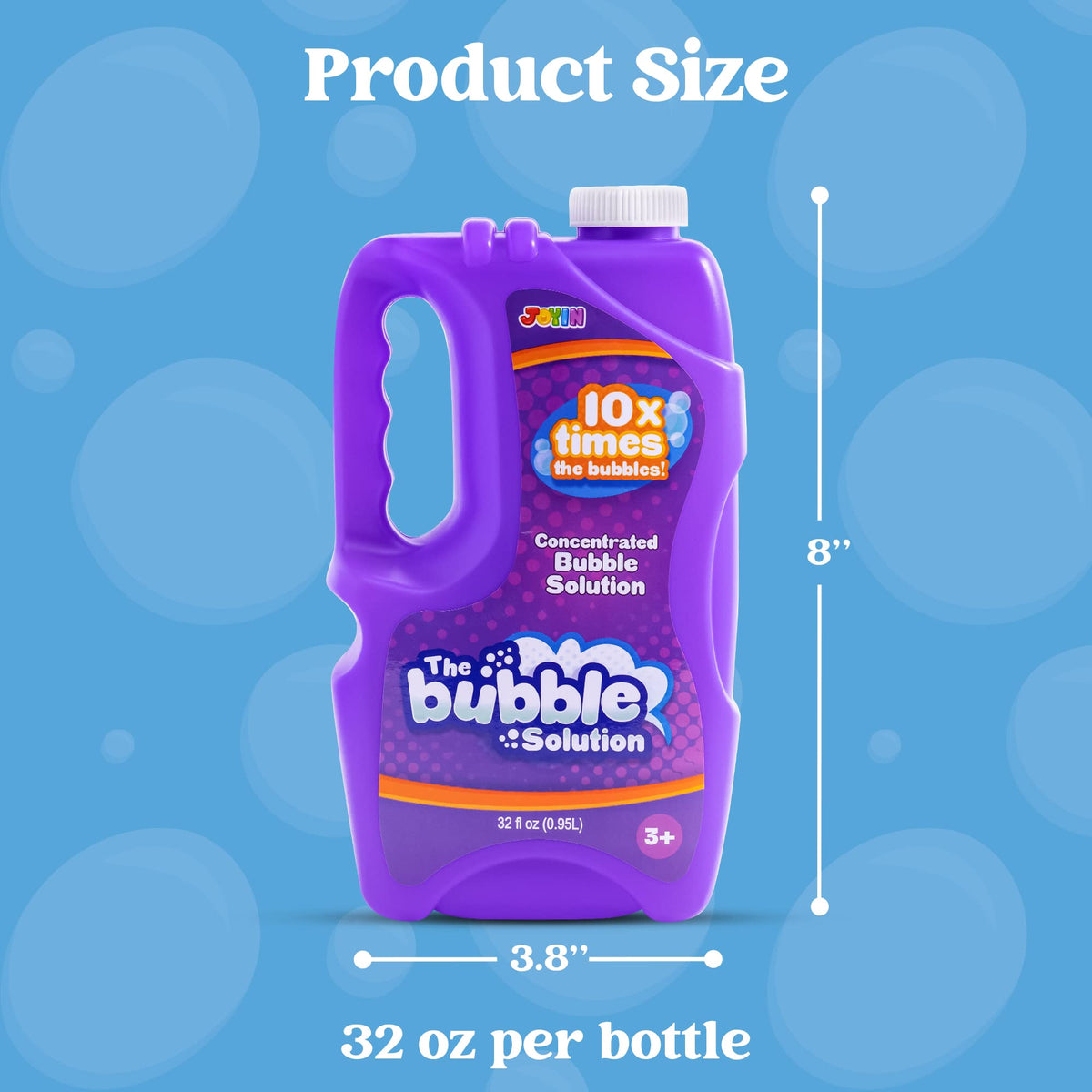 JOYIN 32 OZ Concentrated Bubble Solution for Bubble Machines (Up to 2.5 Gallons), Concentrated Solution Refills for Machine, Wands, Blower, Easter, Kids, Parties