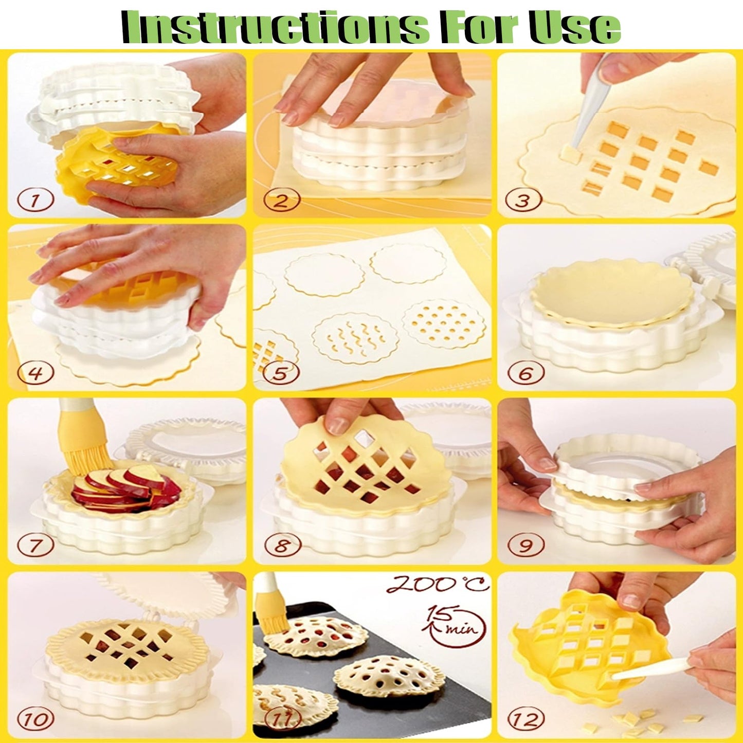 Dough Presser Pocket Pie Molds, Party Potluck Hand Pie Molds, Hand Pie Molds, Apple, Pumpkin And Acorn Shapes 3-Piece (Orbicular)