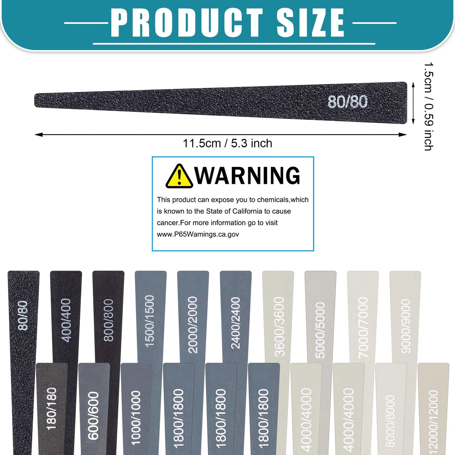 20 Pcs Sanding Sticks for Plastic Models Polishing Sticks Assorted Metal and Wood Sanding Tools Accessory for Model Craft Amateur Beginner(Low Grits and High Grits,Groovy Style)