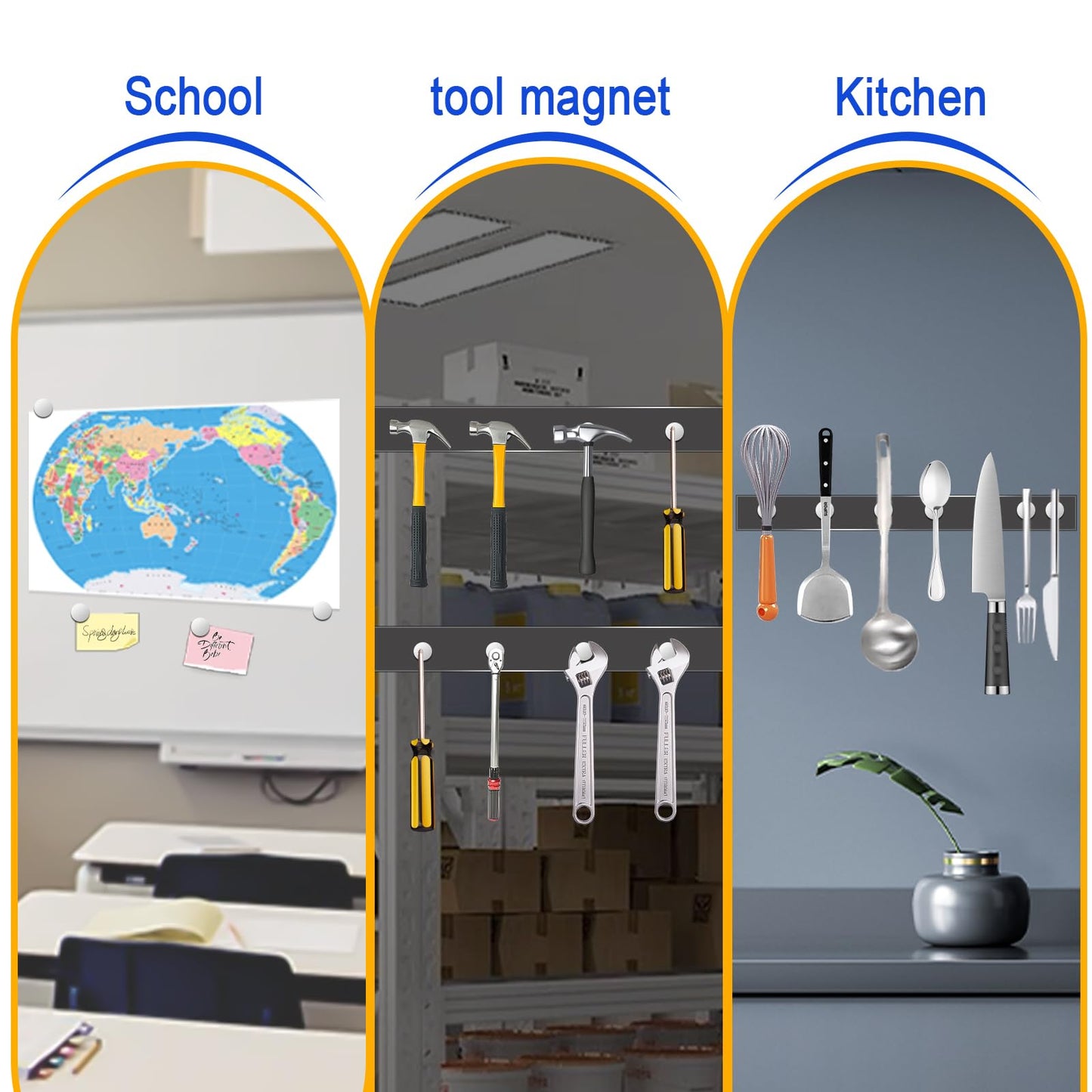 SRENMSMT Small Magnets, 290 Pack Refrigerator Magnets of 7 Different Sizes, Mini Magnets, Disc Magnets, Small Magnets for Fridge, DIY, Whiteboard, Billboard in Home, Kitchen, Office, School