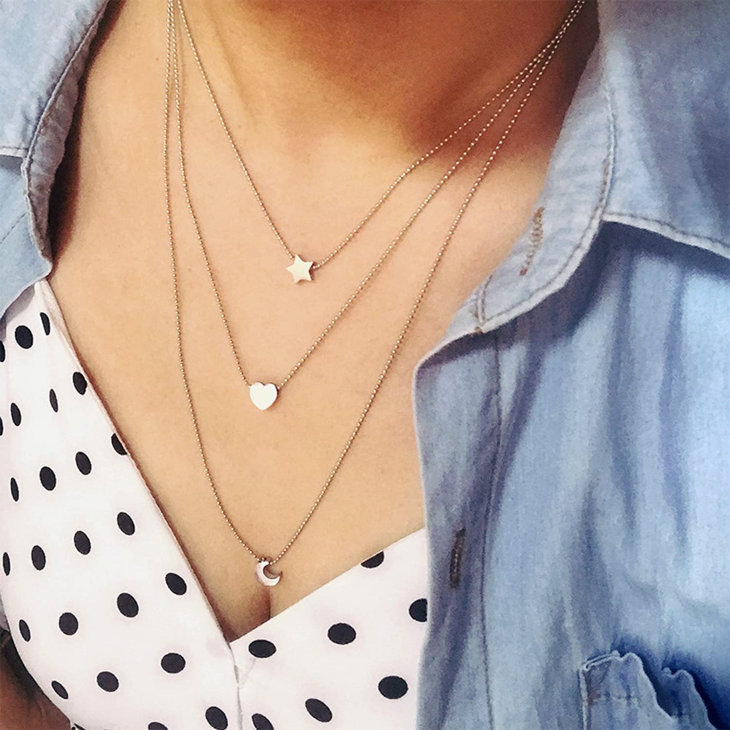 Jishi Steel Ball Chain Bead Dog Tag Chain Beaded Necklace Chains for Jewelry Making Bracelet Military Crafts, Silver Metal Pull Chain Small Ball Bead Chain Roll w/20 Connectors (Silver, 33ft 1.5mm)