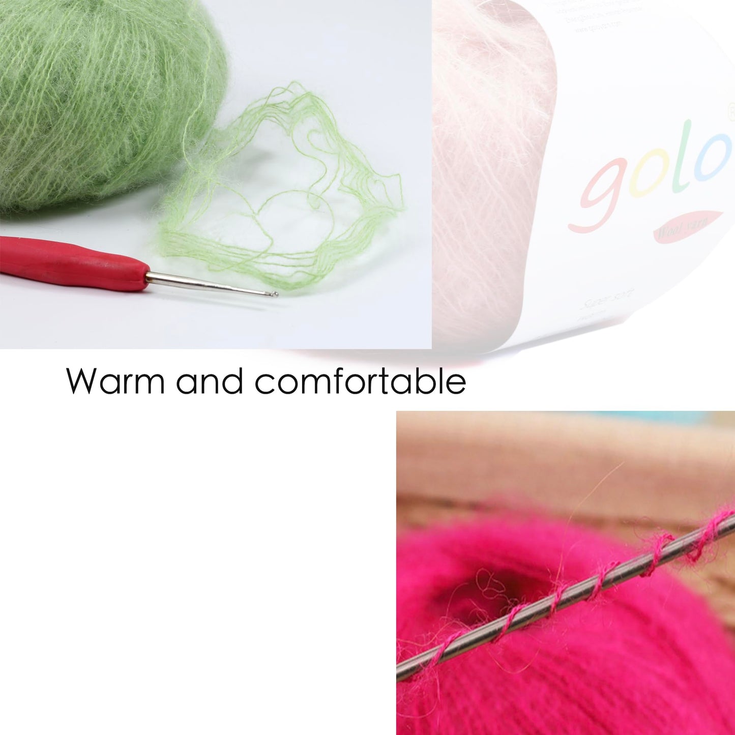 golo Cashmere Yarn for Weaving Mohair Yarn for Hand Knitting Wool Yarn for Weaving