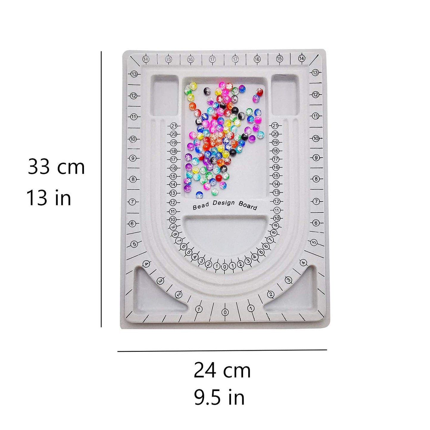 2 Pack Bead Design Board Bracelet Design Board Flocked Bead Board Necklace Beading Jewelry Organizer Tray DIY Jewelry Making Tray(13 Inch)