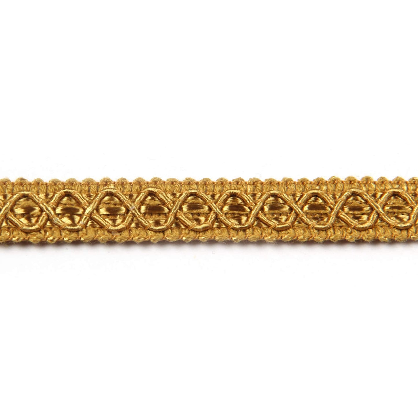 Gimp Braid Trim, 0.59 Inch / 5 Yards, Gold Silver Fabric, Upholstery Trim for Sewing, Polyester, DIY Crafts, Costume, Home Decorative
