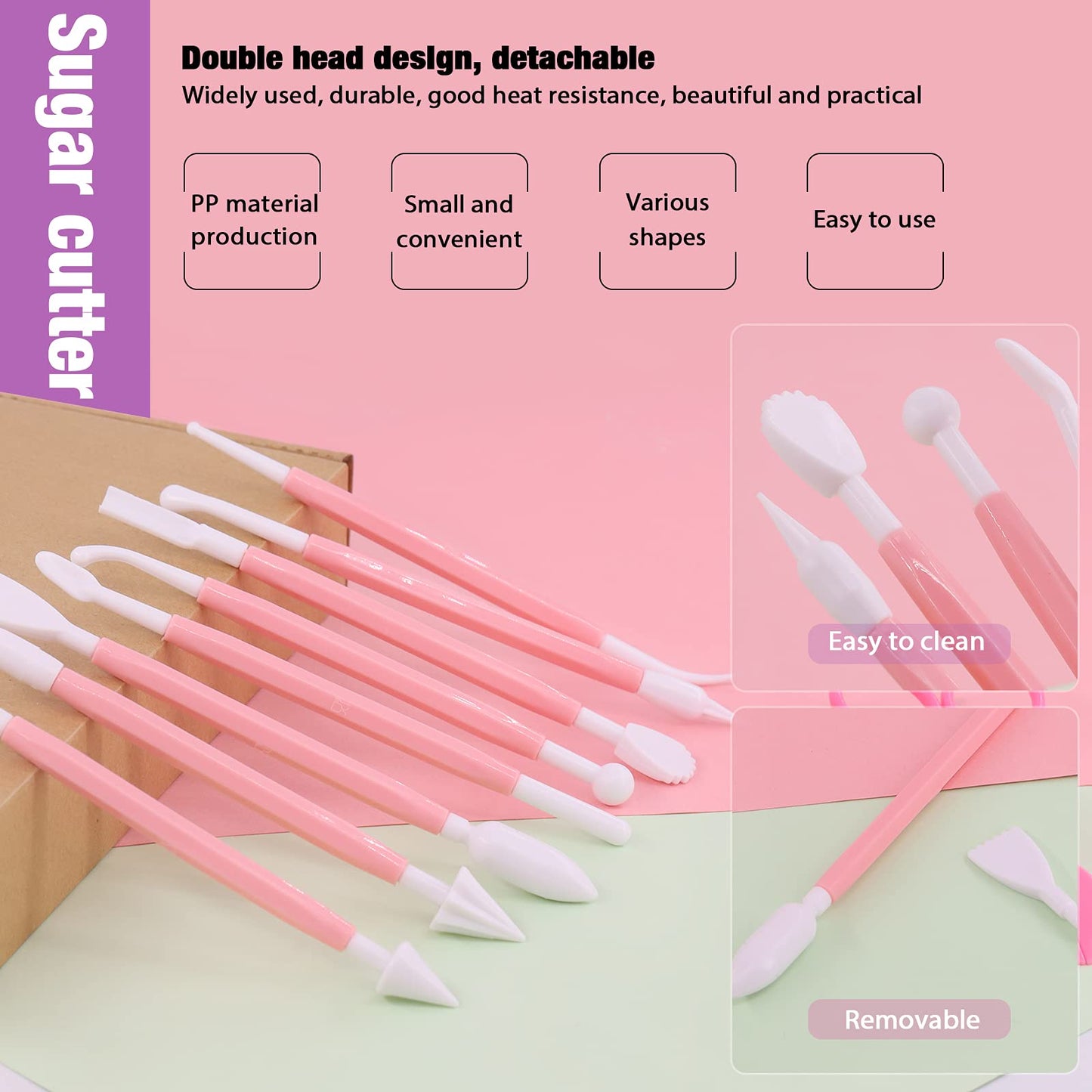 36Pcs Rose Gold Clay Extruder Gun Fondant Sugar Paste Extruder Clay Cake Sculpture Gun, Ball Stylus Dotting Tool with Plastic Scraper, Cake Decorating Supplies Modeling Tool