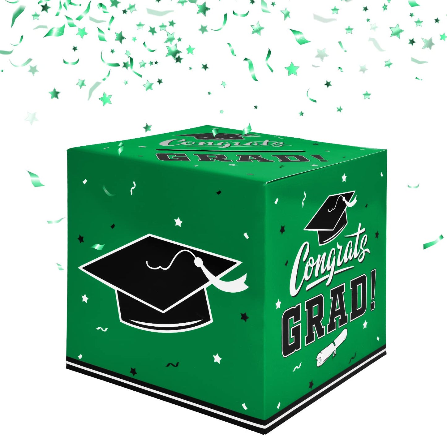 Gatherfun Graduation Party Decorations Graduation Box Graduation Card Box for Graduation Gift Graduation Party Favors Decor Party Supplies Green