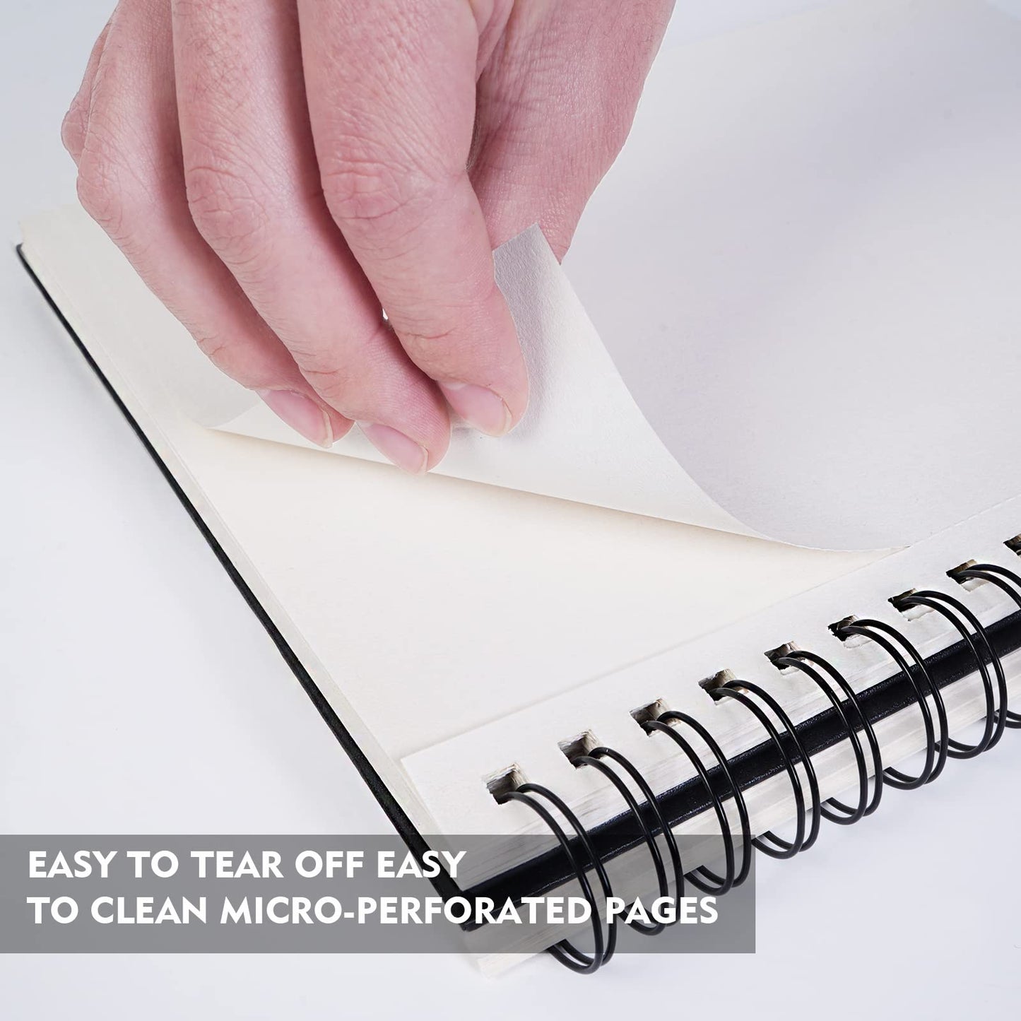 Conda 8.5"x11" Hardbound Sketch Book, Double-Sided Hardcover Sketchbook, Spiral Sketch Pad, Durable Acid Free Drawing Art Paper for Kids & Adults