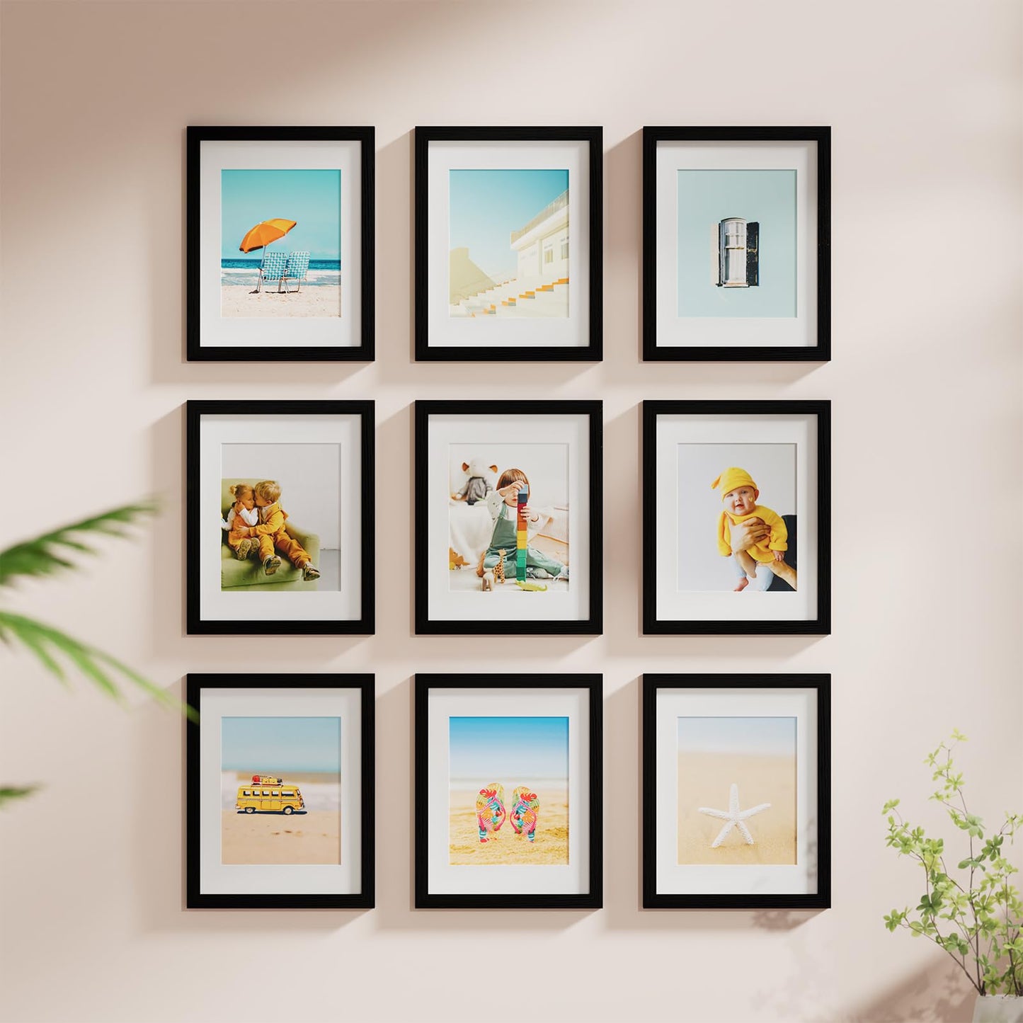 11x14 Picture Frame, Display Pictures 8x10 with Mat or 11x14 without Mat, Photo Frame for Wall or Table Top Display, Black, 1 Pack
