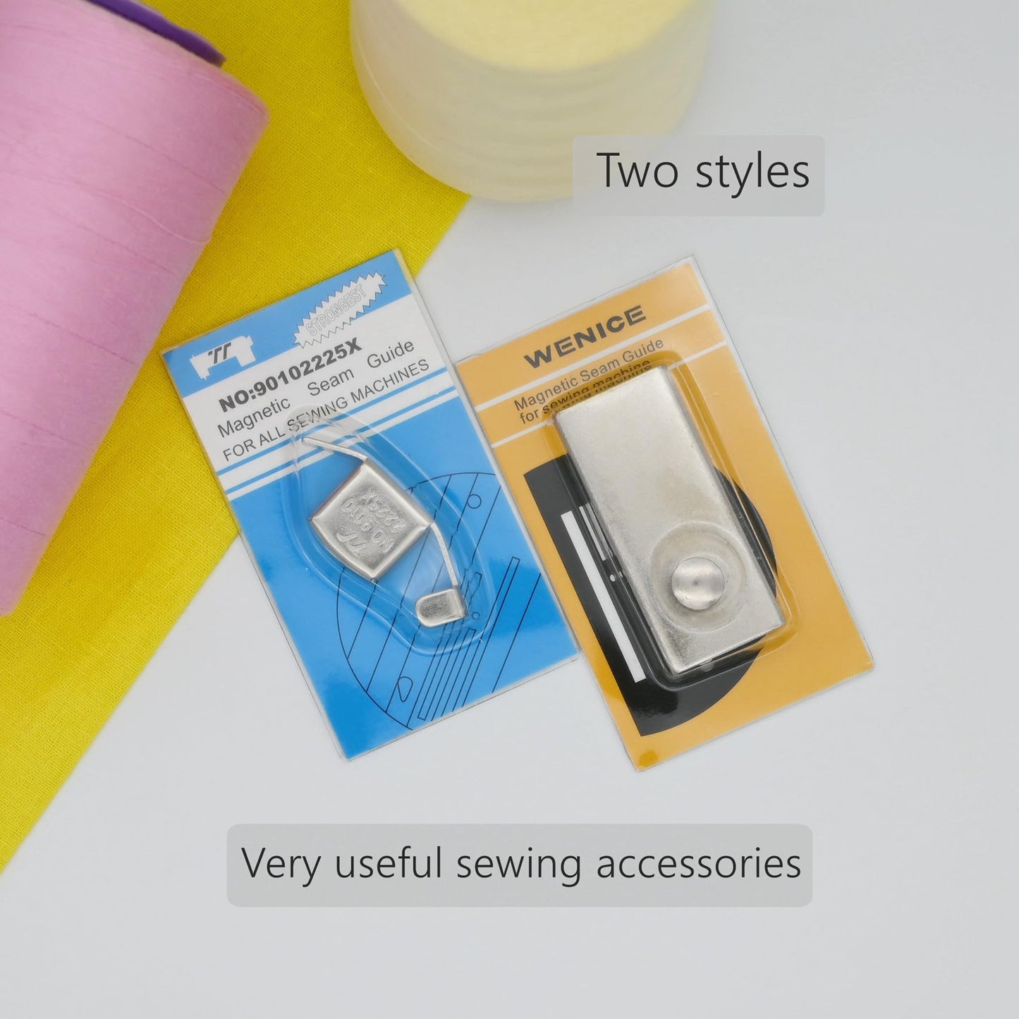 Magnetic Seam Guide for Sewing Machine,Guide Sewing Foot,Hem Guide,WENICE Sewing Machine Accessories 2Pcs