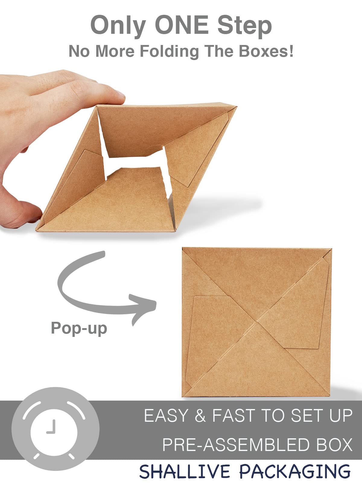 Shallive Kraft Cupcake Boxes Individual 60 Pcs with Inserts, Cocoa Bomb Packaing Single Brown Cupcake Containers Paper 3.5" Holders for Cookies, Pastries,Wedding Baby Shower Birthday Graduation