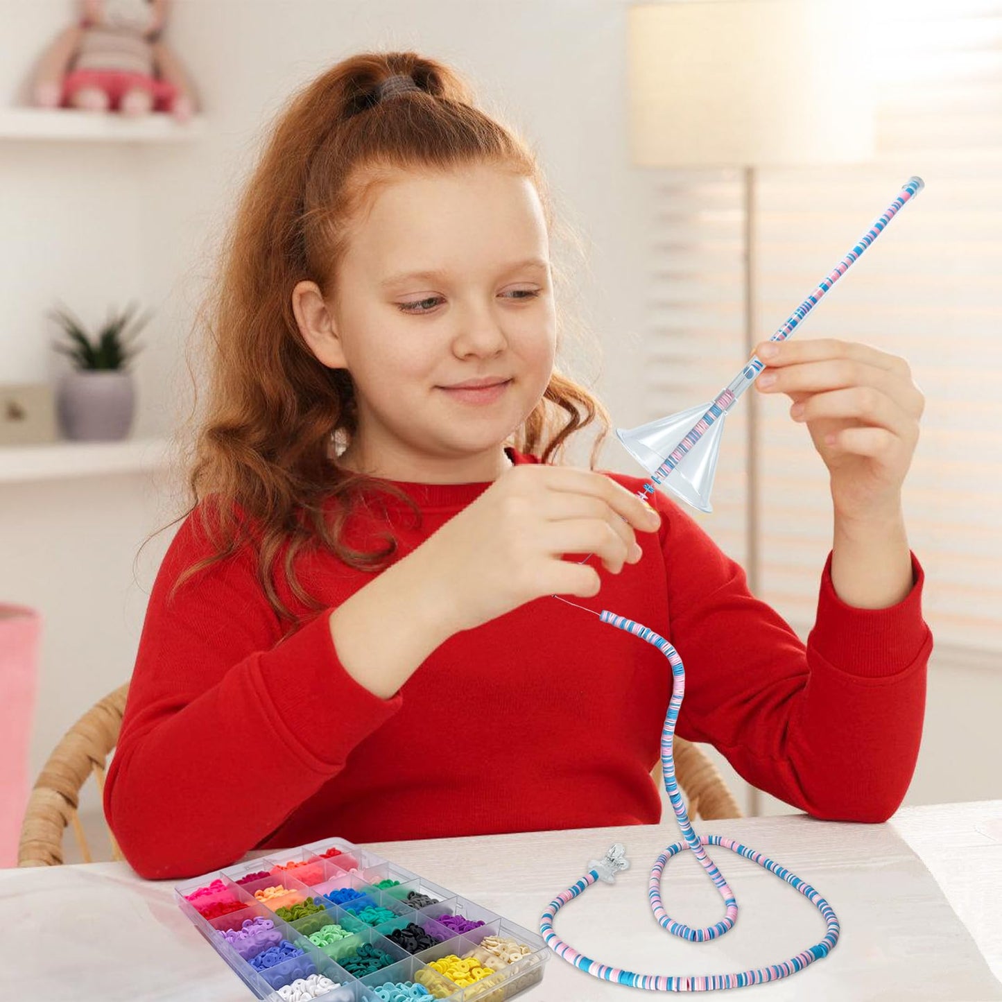 Beading Funnel - Bead Making Kit with 2 PCS Tools, Needles for Jewelry Making, Bracelets, Necklaces