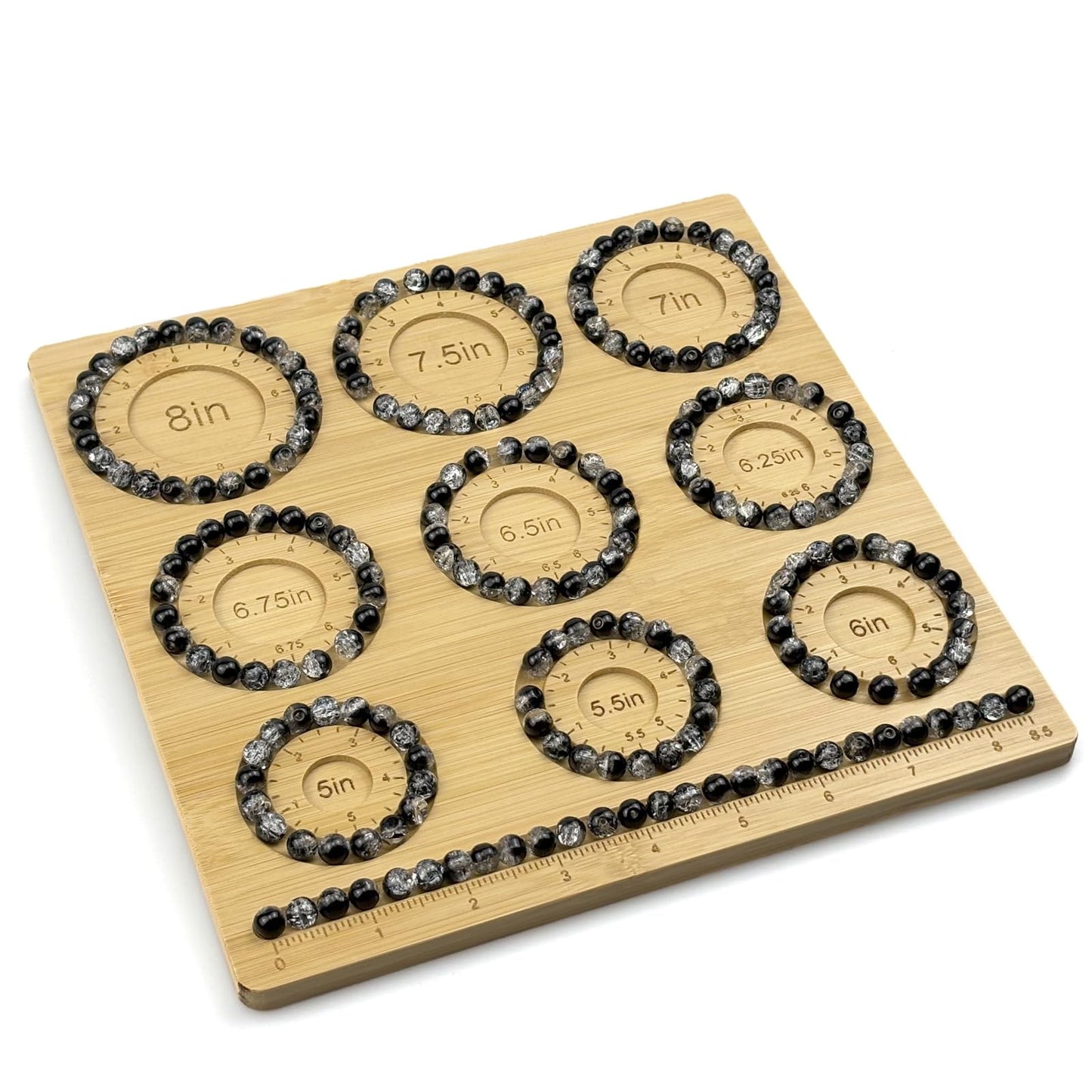 Bead Boards for Jewelry Making, Bamboo Beading Board for Jewelry Bracelet Making, Bracelet Bead Board, Bracelet Bead Board for Bracelet, Jewelry Making Supplies,Bracelet Tray 5"- 8"
