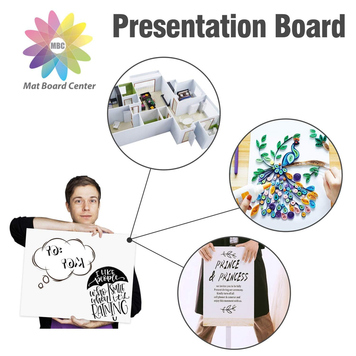 Mat Board Center, Pack of 10 Acid-Free Foam Boards, 5x7 inch White Foam Boards, 1/8" Thick