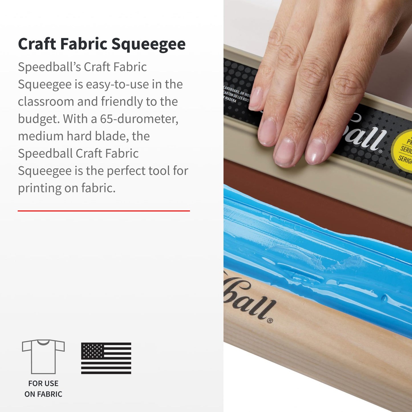 Speedball Craft Fabric Squeegee, 9-Inch for Silk Screen Printing