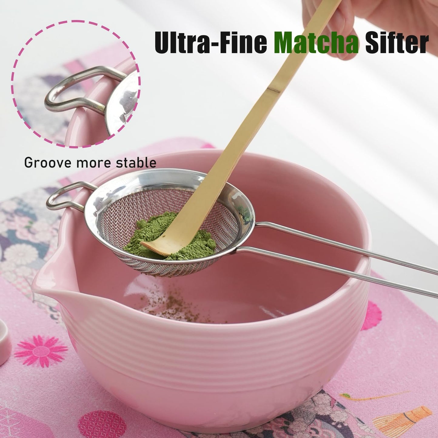 Matcha Whisk Set, 9 pcs Ceramic Matcha Set, Gifts for Women,Matcha Bowl with Spout and Whisk, Matcha Kit for Matcha Lovers, Ideal Gift Christmas, Birthday, Anniversary