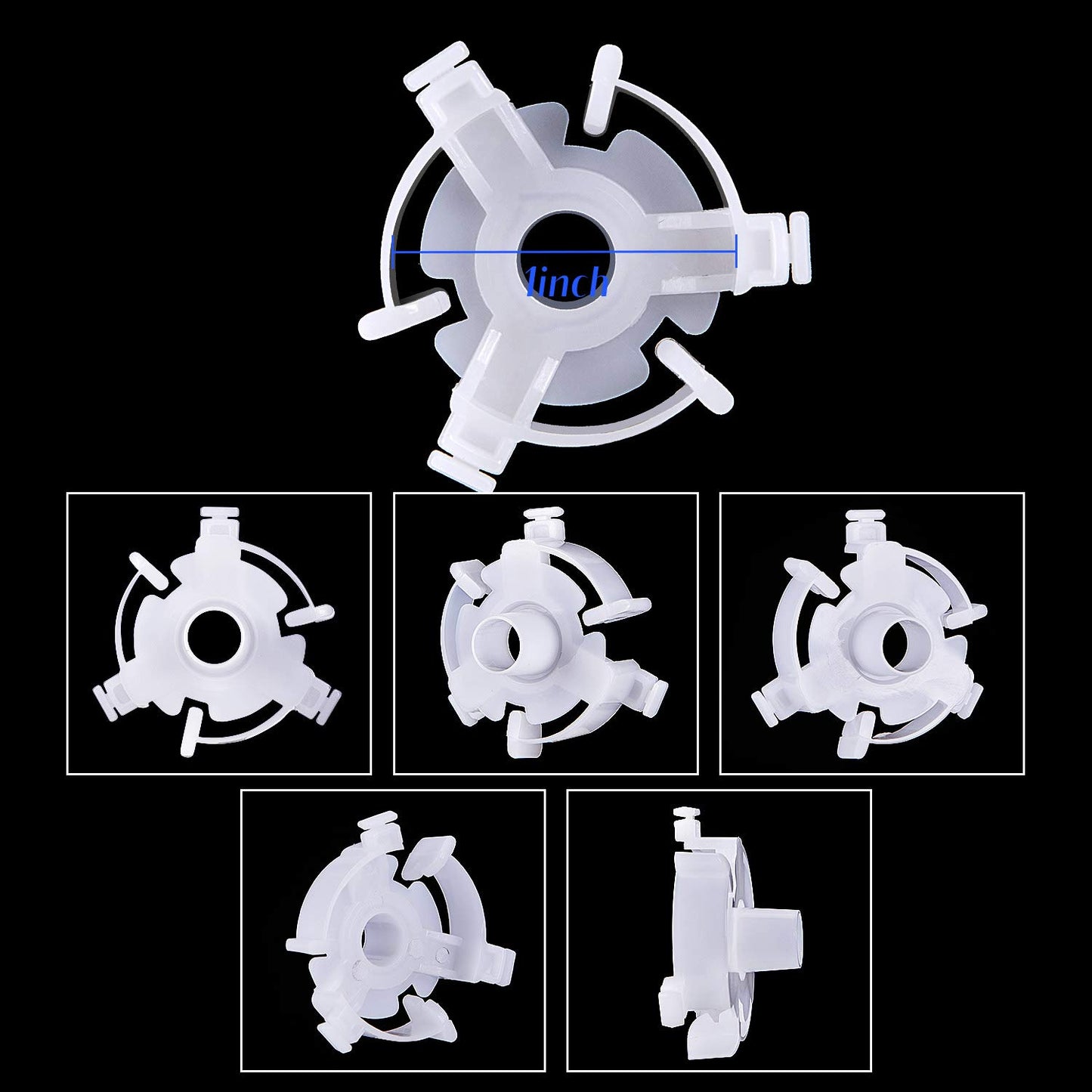 Bobbin Holders for Thread Spool Sewing Bobbin Small Clips Sewing Tool Accessory Clear Thread Clips Holder Tool (25 Pieces)