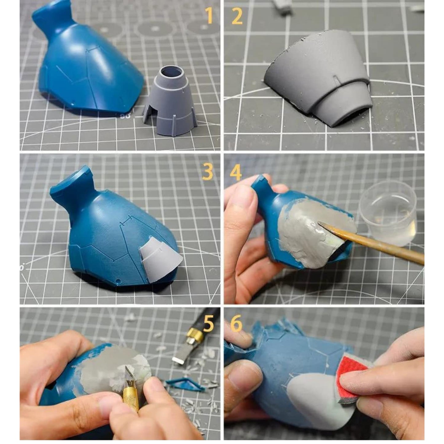 Smalltongue AB Epoxy Sculpt Clay, Natural Color, 2 Part Epoxy Sculpture Modeling Paste Clay (A & B) 1 Pound, Modeling Compound for Modeling, Repair, Fill Up Retrofit and Sculpture