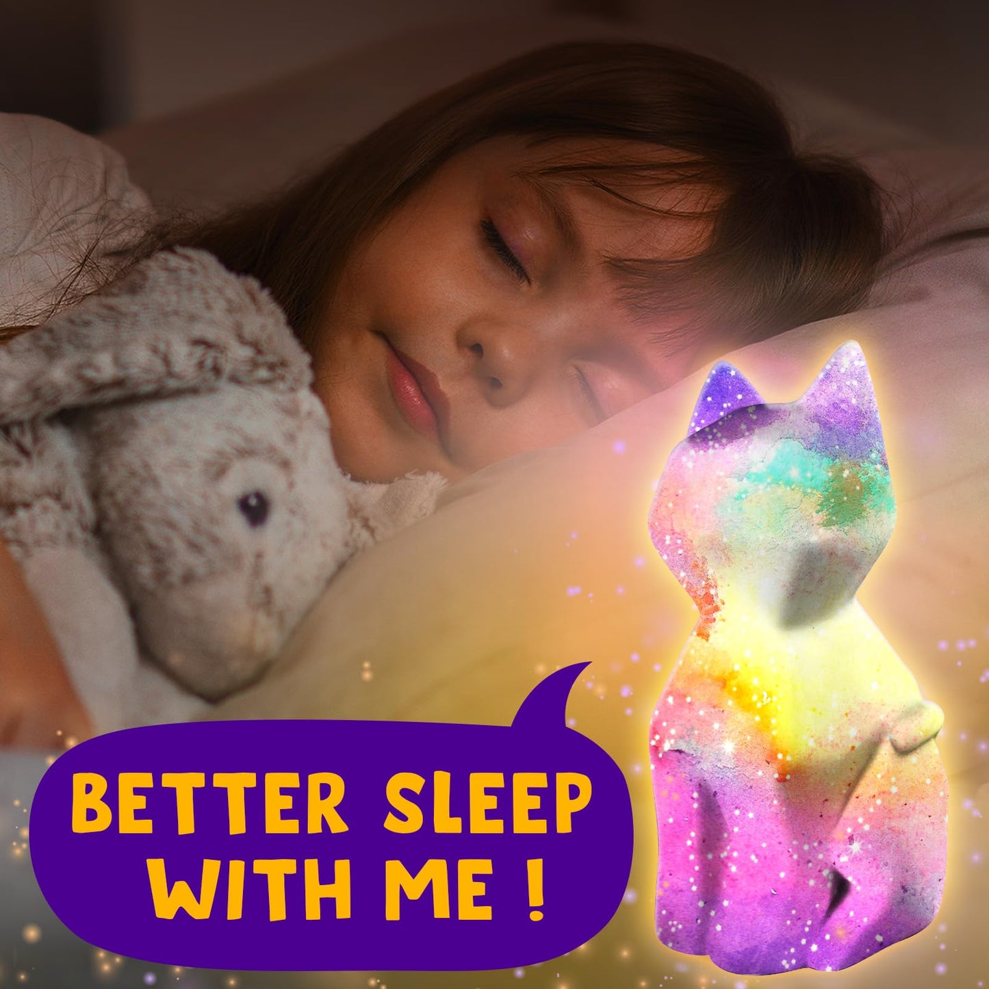 Goodyking Paint Your Own Cat Lamp Kit, DIY Cat Crafts Night Light, Painting Kit Arts & Crafts for Kids Ages 8-12, Art Supplies Birthday Easter Party Holiday Gift for Teens Girls Boys Age 3 4 5 6 7 8+