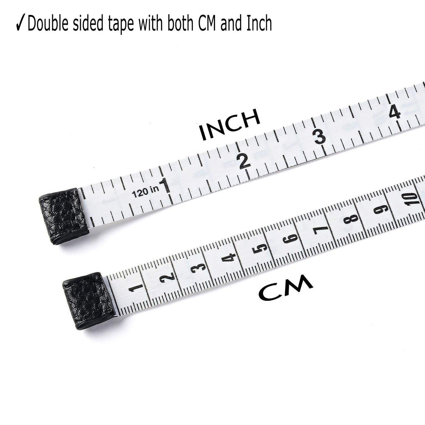 3m/120 Tape Measure Body Measuring Tape for Body Cloth Tape Measure for Sewing Fabric Tailors Medical Measurements Tape Dual Sided Sewing Cloth Tailor Craft Ruler Retractable (Black, 1 Pack)
