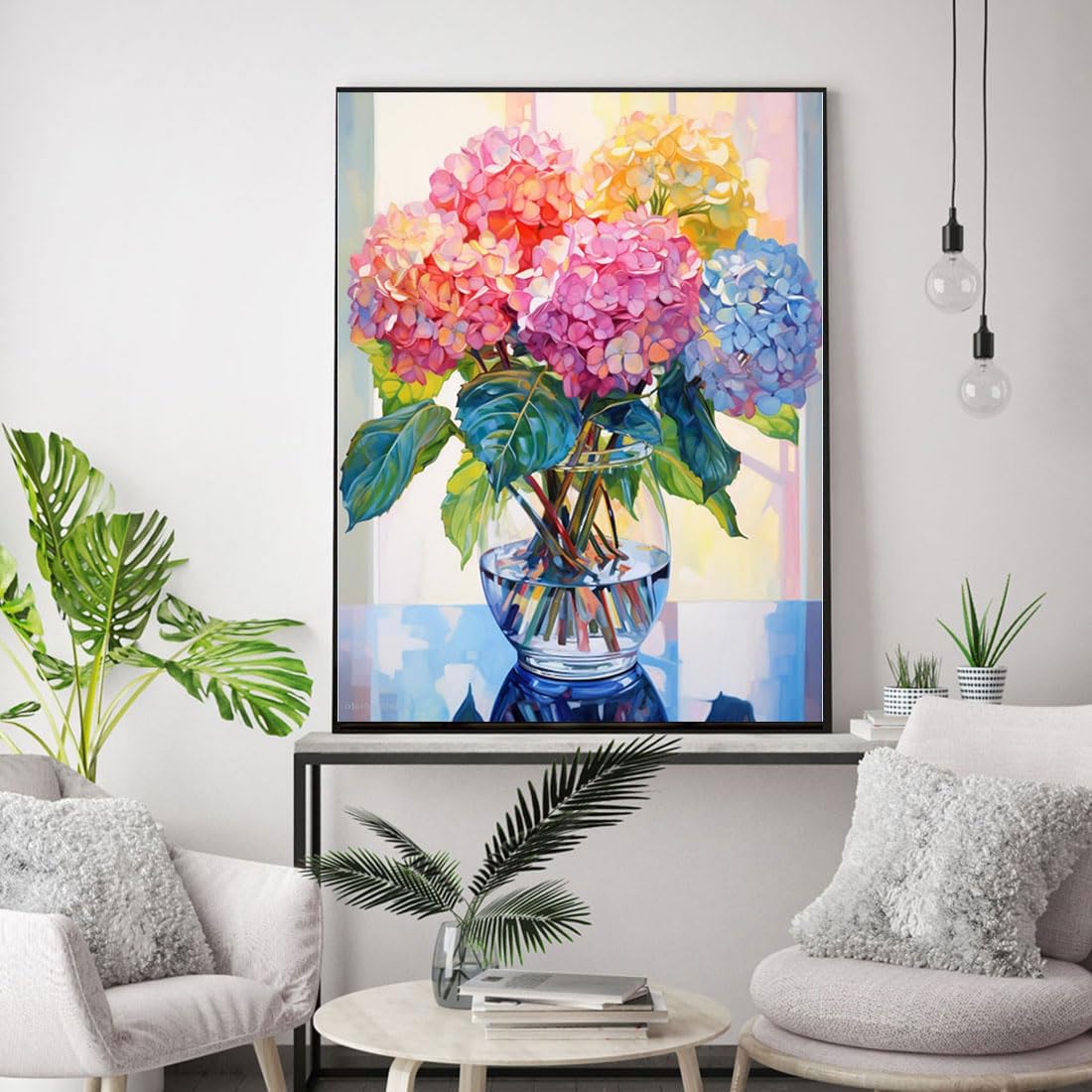 Flower Stamped Cross Stitch Kits - Colorful Flower Counted Cross Stitch Kits for Beginners Adults Needlepoint Cross-Stitch Patterns Dimensions Needlecrafts Embroidery Kits Arts and Crafts