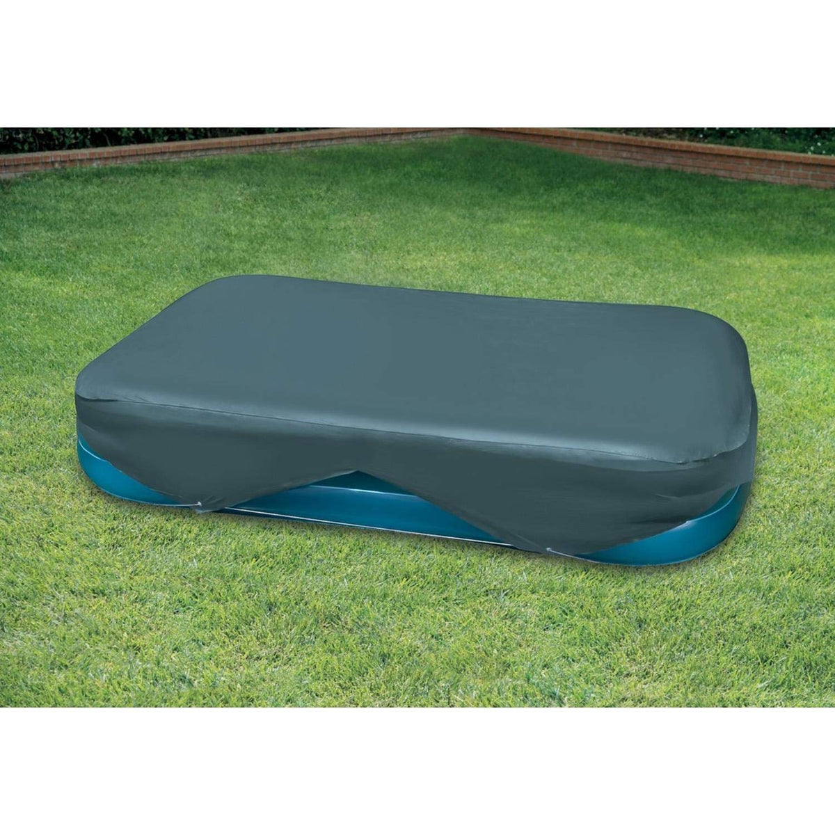 The Wet Set; Rectangular Pool Cover Fits 103 in x 69 in (262 cm x 175 cm) or 120 in x 72 in (305 cm x183 cm) 20 in (51 cm) overhang with rope ties