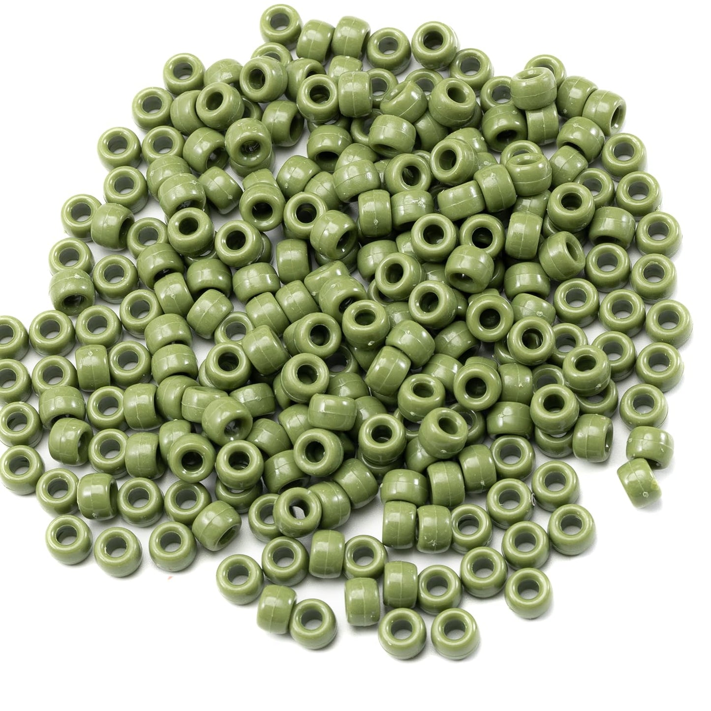 Gxueshan 1000 Pcs Acrylic Pony Beads 6x9mm Bulk for Bracelet Necklace Jewelry Making Earring Hair Braiding Kandi Beads