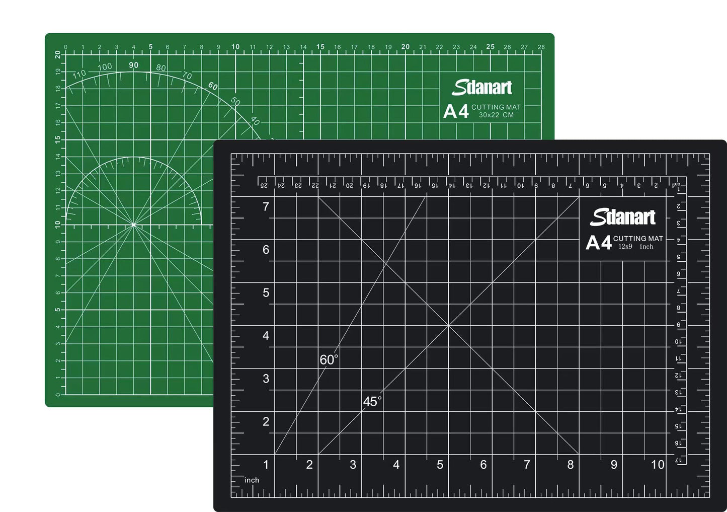 Sdanart Self Healing Cutting Mat: 9"×12" Double Sided 5-Ply Rotary Cutting Board for Sewing, Crafts, Quilting, Fabric, Hobby, Art Project