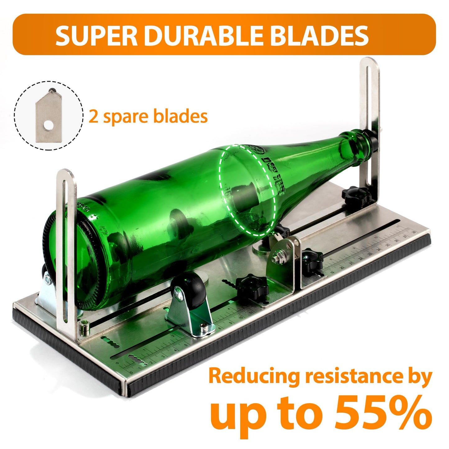 Glass Bottle Cutter, Glass Cutter for Bottles, Bottle Cutting Tool Kit for Round Bottle, DIY Bottle Cutting Machine for Cutting Wine, Beer, Liquor, Whiskey Bottles with Safety Accessories