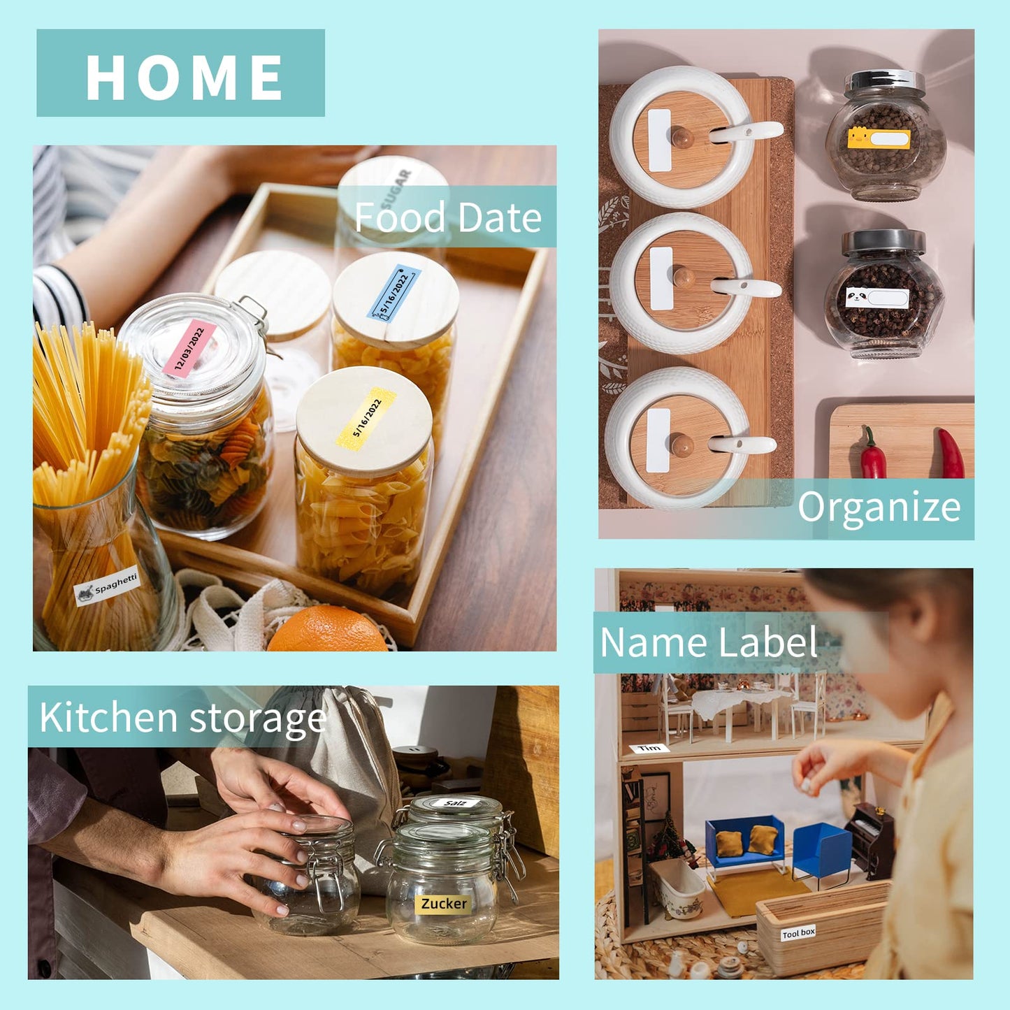 Phomemo Label Maker Machine with Tape D30, Small Office Home Edit Label Maker, Mini Bluetooth Thermal Label Printer, Smart Mobile Pocket Handy Sticker Labeler Printer, Compatible with iOS/Android