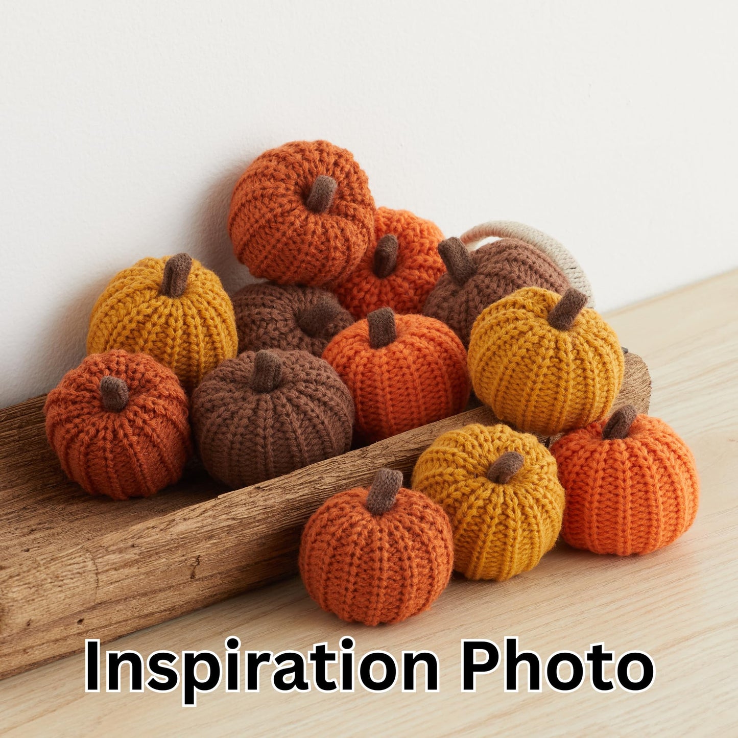 Mini knit pumpkins set of 5, fall favorite, gifts for women, autumn bowl fillers fall farmhouse tier tray decor, decorative pumpkins for friend (Mini Autumn Set)