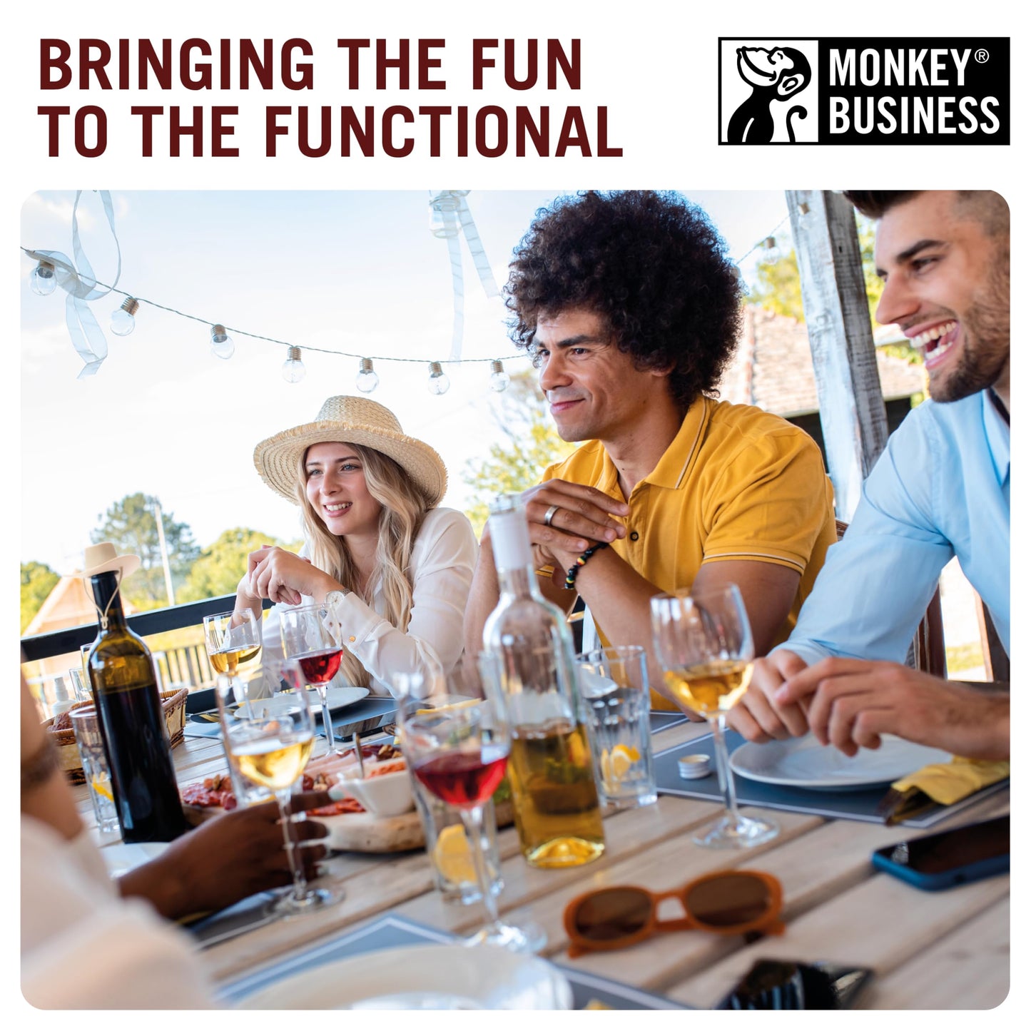 Monkey Business Howdy - 2-Pack Cowboy Hat Wine Stoppers – Fun Silicone Bottle Stoppers Keep Wine Fresh – Novelty Kitchen Gadgets & Cute Wine Accessories