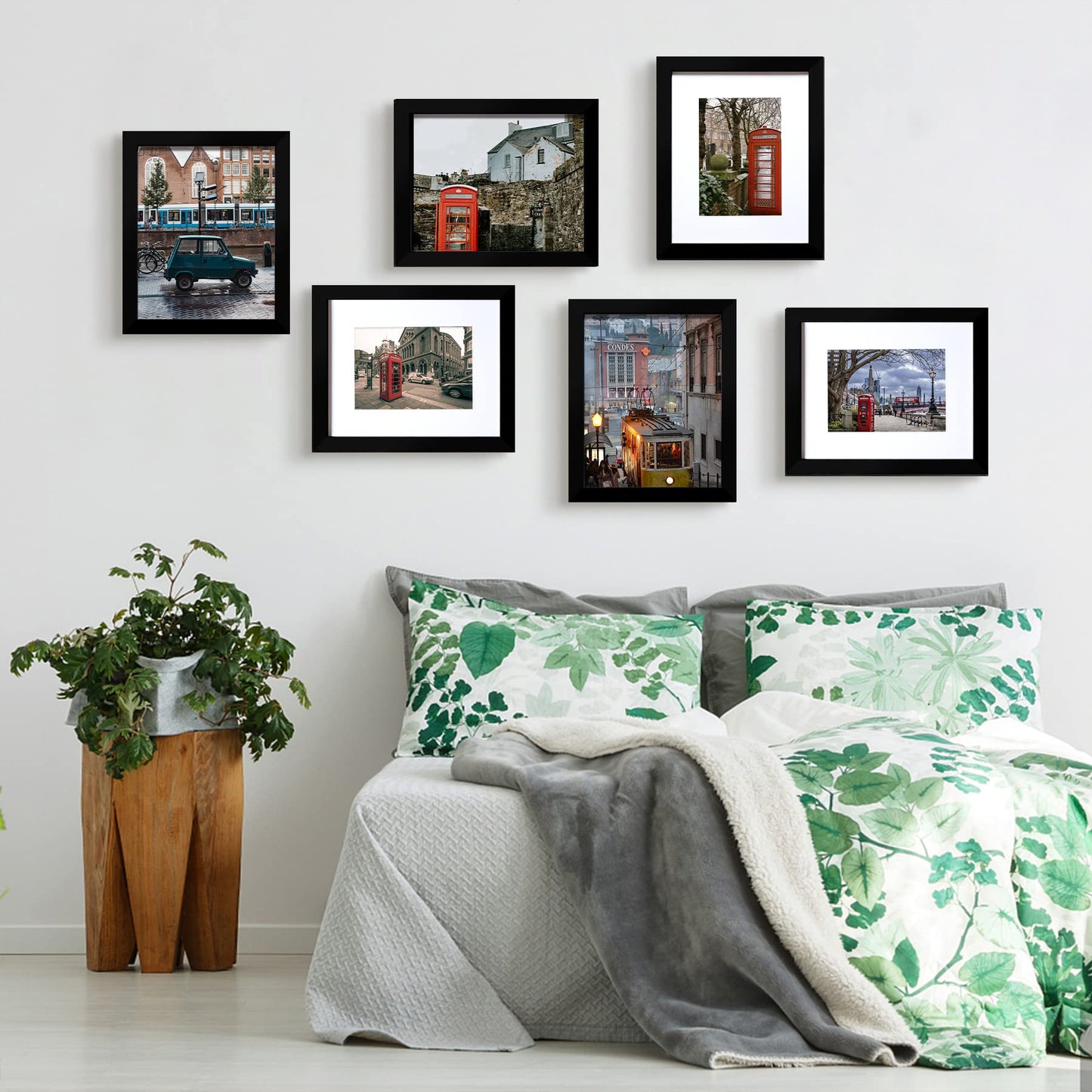 BESCRCL 8x10 Picture Frame Black Set of 6, Display Pictures 5x7 with Mat or 8x10 Without Mat for Wall Mounting or TableTop