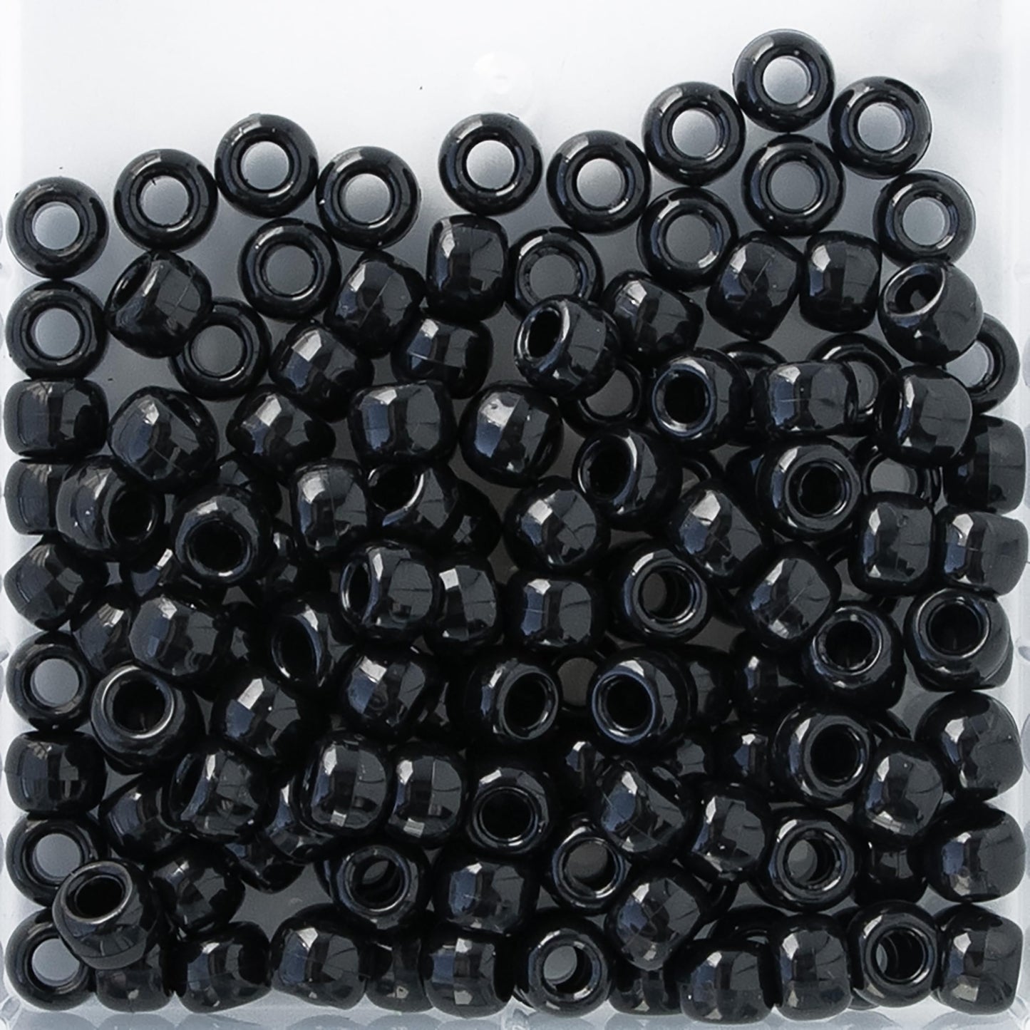 The Beadery - 9x6mm Barrel Pony Bead, Black - 900 Pieces - 750V052
