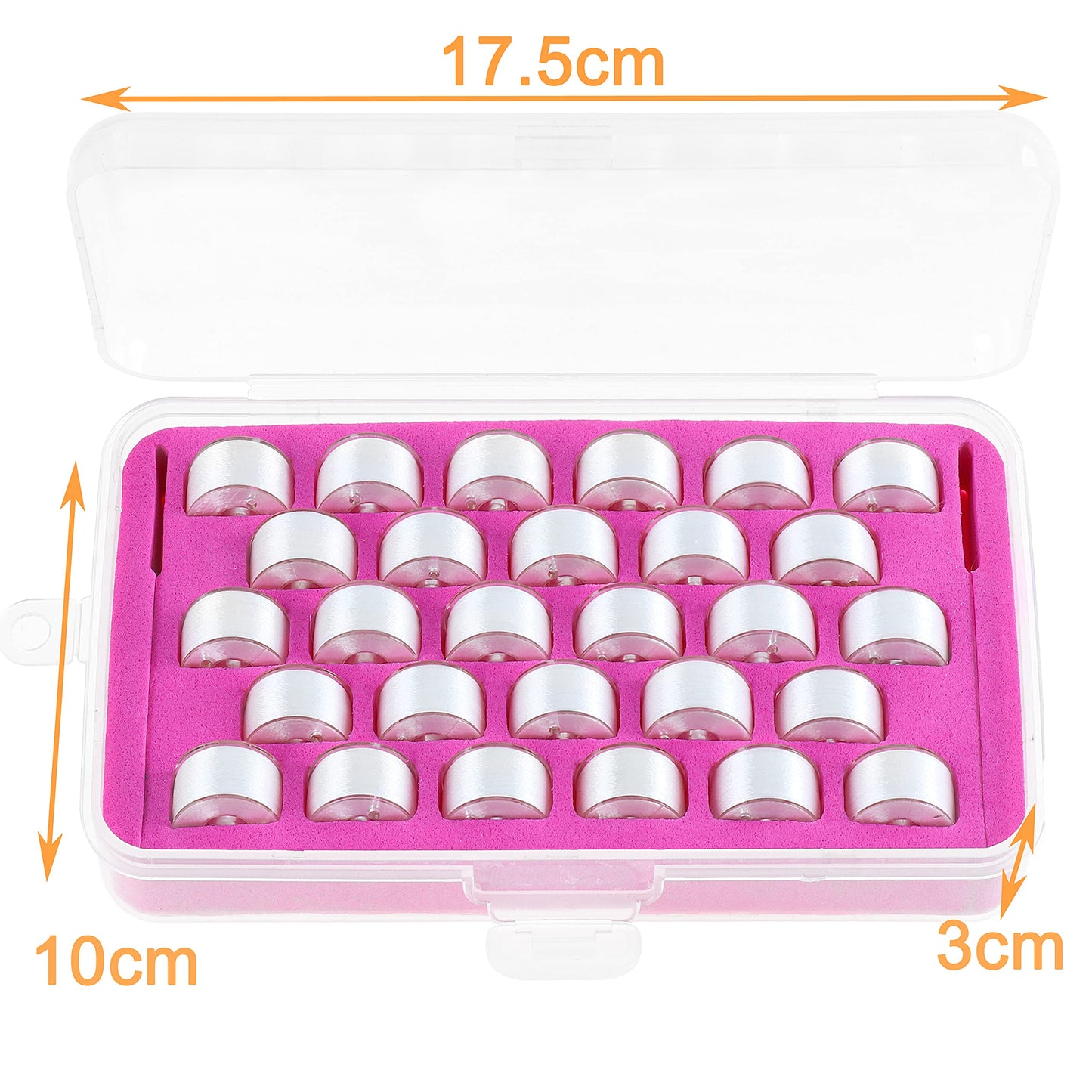 New brothread 28pcs White 70D/2 (60WT) Prewound Bobbin Thread Plastic Size A SA156 for Embroidery and Sewing Machines DIY Embroidery Thread Sewing Thread