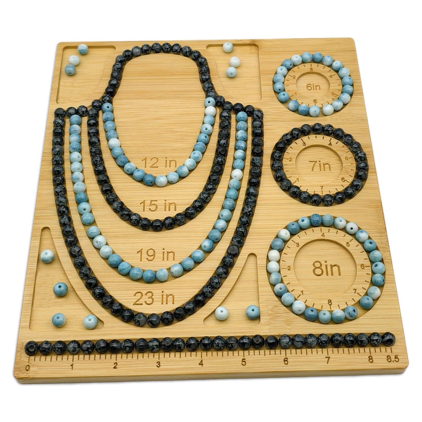 Bead Boards for Jewelry Making, Bamboo Beading Board for Bracelet & Necklace, Jewelry Making Supplies,Bead Tray Supplies