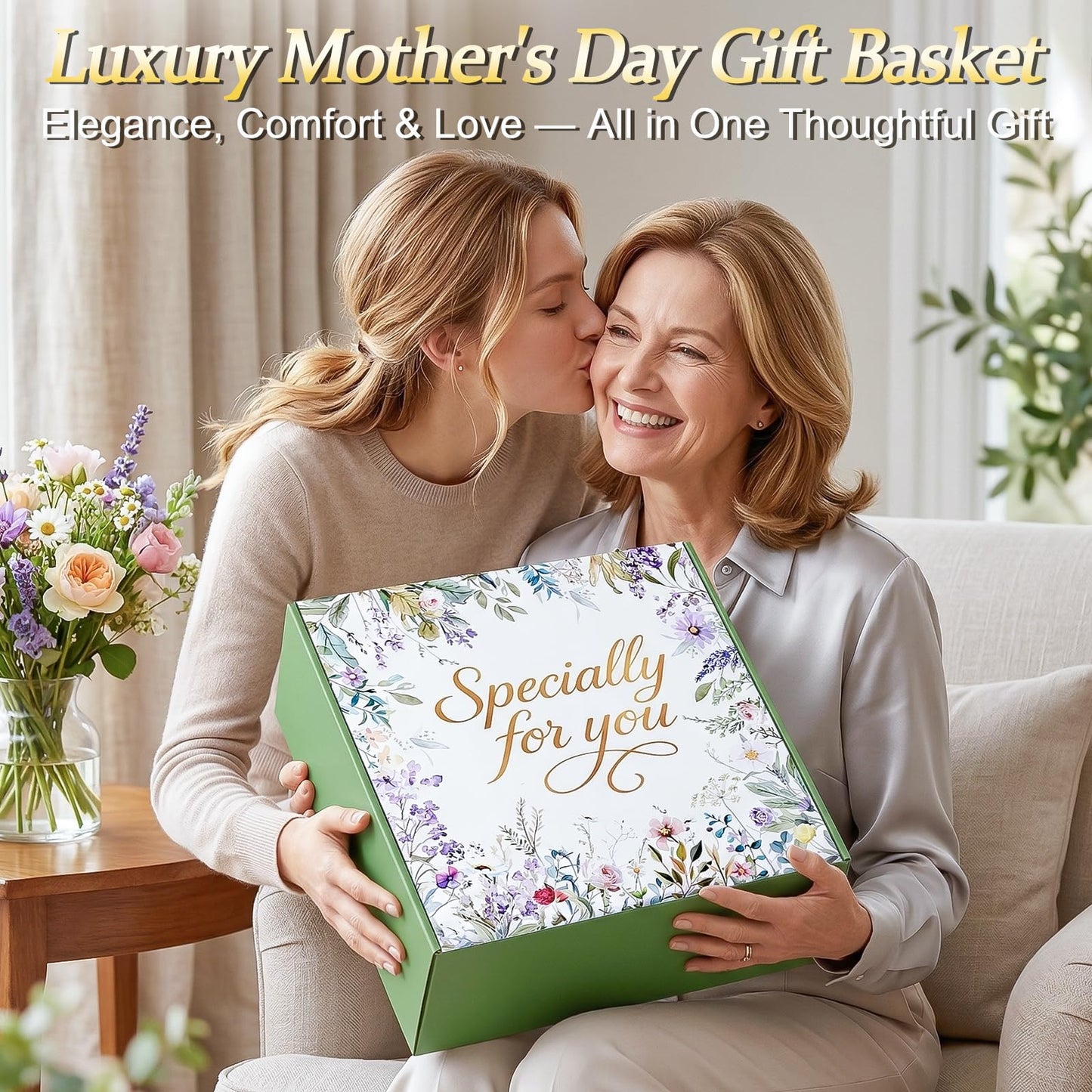 Birthday Gifts for Women Spa Care Package, Mothers Day Gifts for Mom Wife Grandma, Get Well Soon Gift Baskets Thinking of You Sympathy Gift Box for Her Wife Girlfriend Sister Grandma