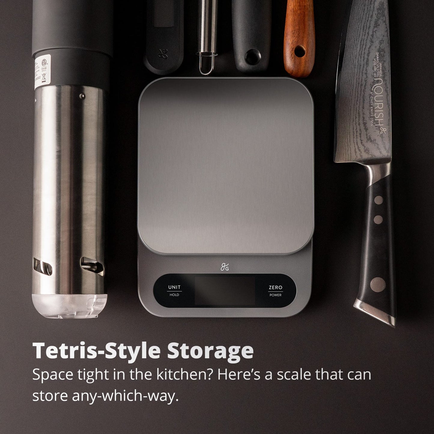High Capacity Kitchen Scale - A Premium Food Scale That Weighs in Grams & Ounces w/a 22 Pound Capacity | Feat. a Hi-Def LCD Screen and Stainless Steel Platform | Designed in St. Louis