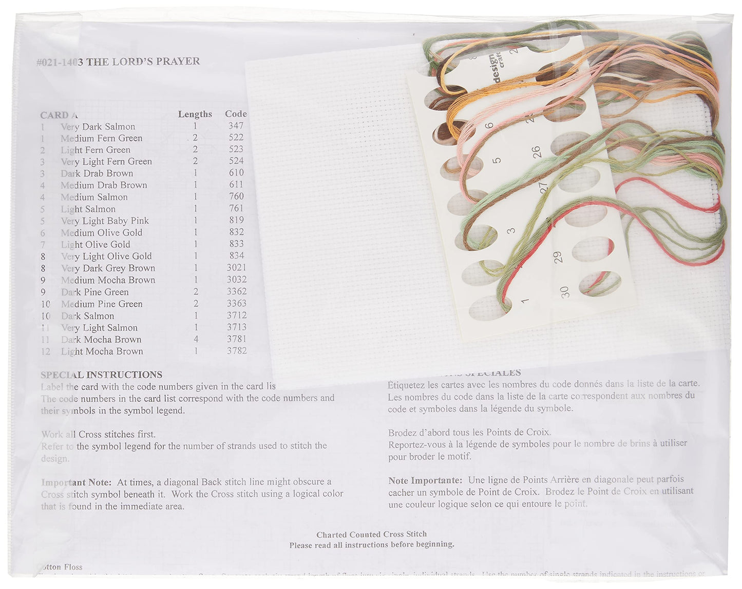 Corp. Counted Cross Stitch Kit, The Lord's Prayer