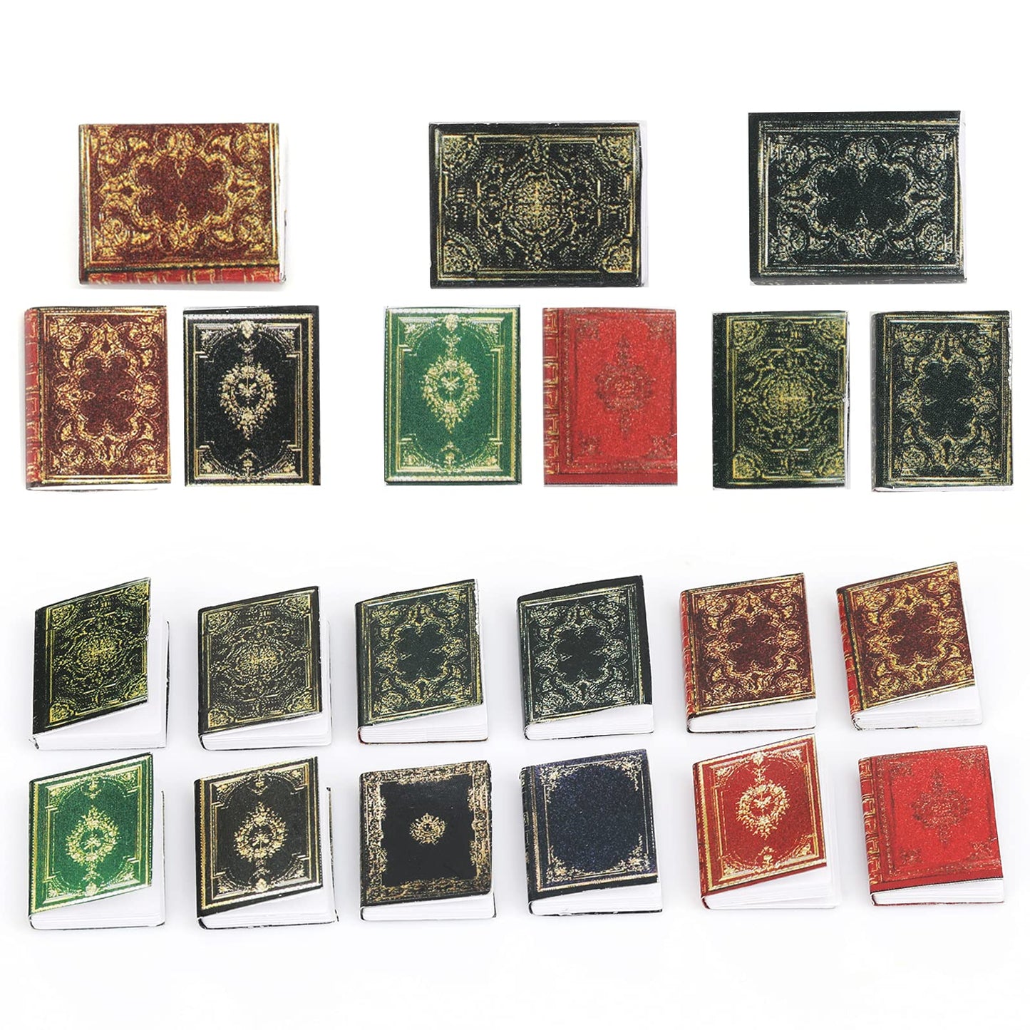 Molain Miniatures Dollhouse Books, 1:12 Scale Mini Books, Model Decoration for Dollhouse Accessories Boys and Girls Play Entertainment Supplies (12 Pcs)