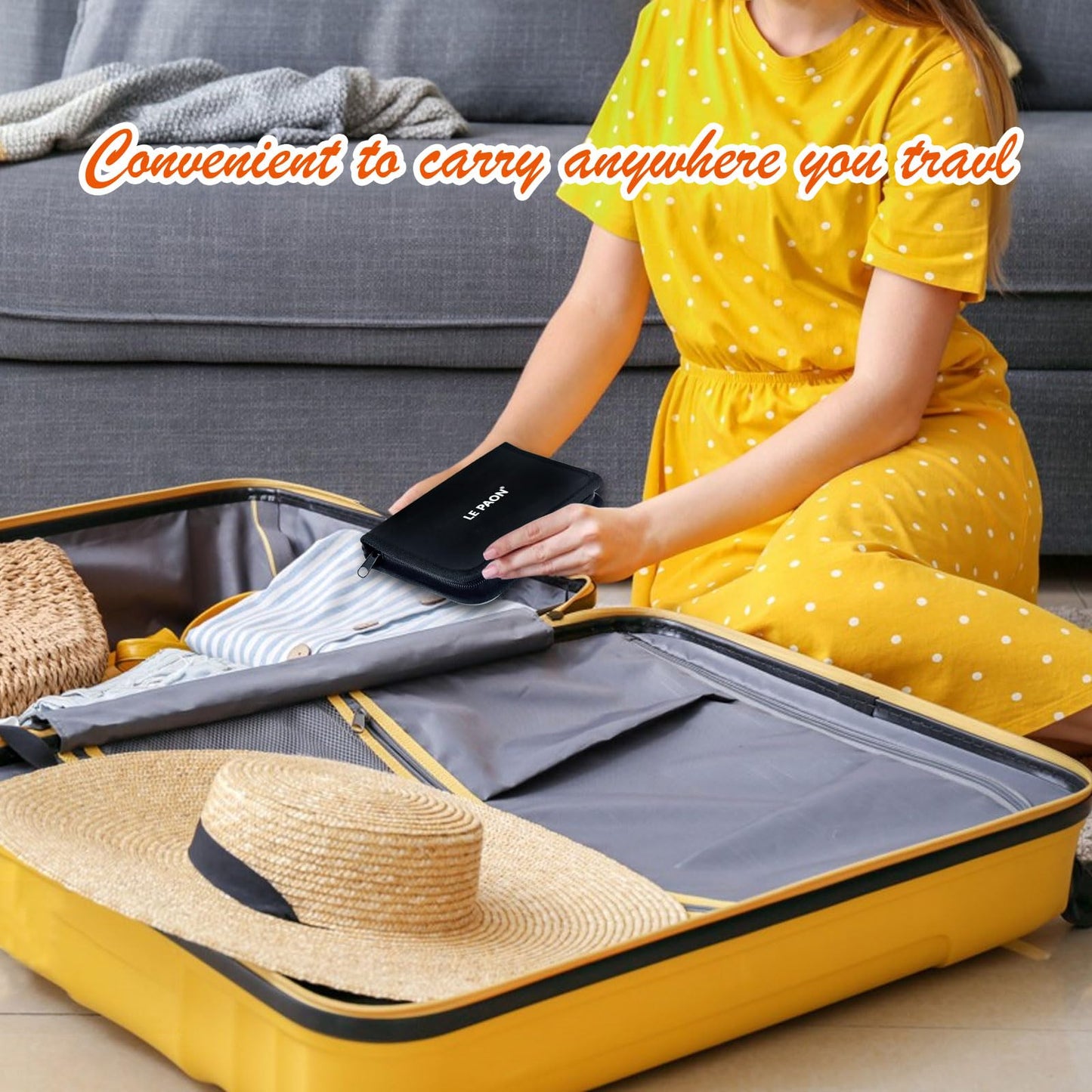 Sewing Kit with Case Portable Sewing Supplies for Home Traveler, Adults, Beginner, Emergency, Contains 40 Sewing Thread, Scissors, Needles, Measure etc